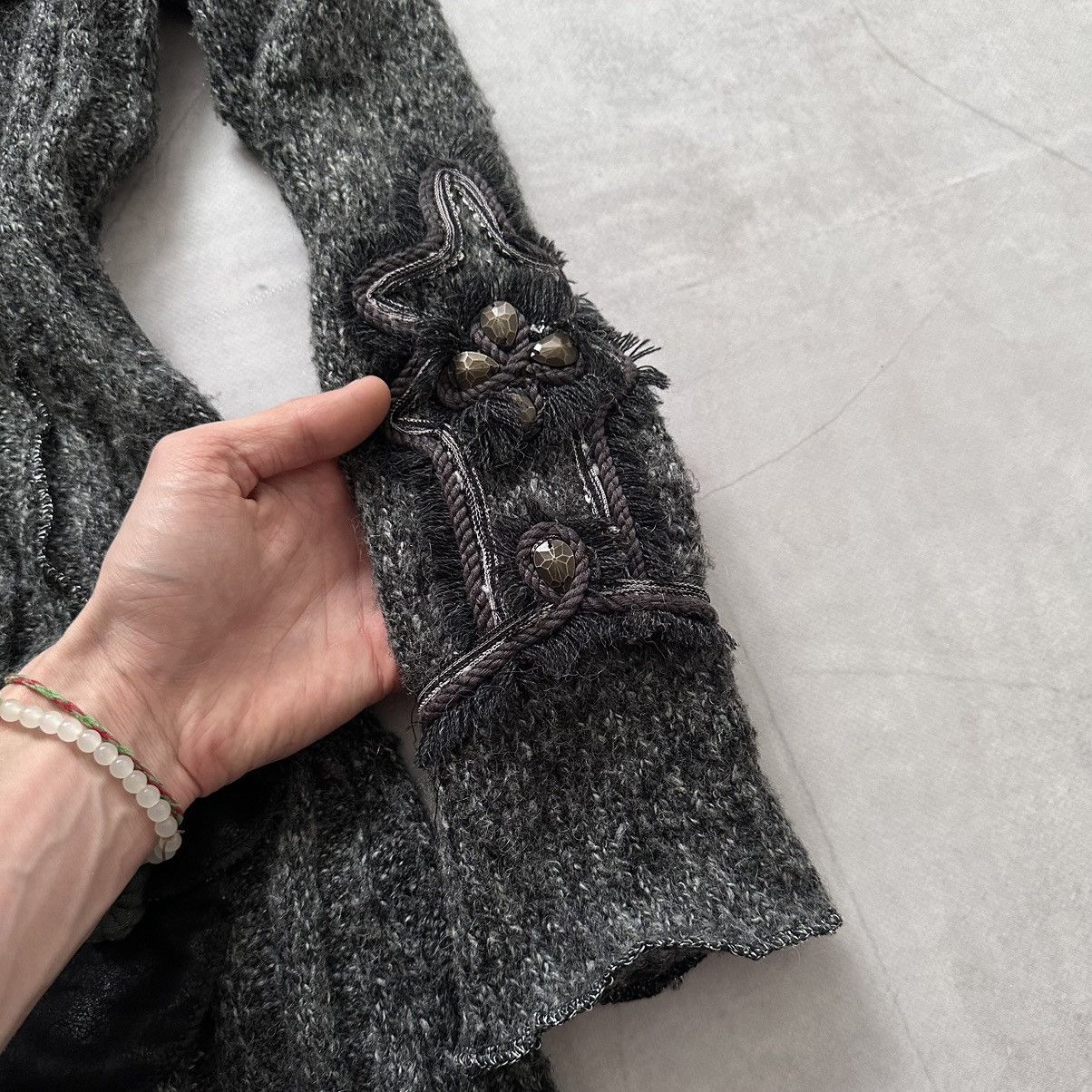 Hysteric Glamour × Undercover Gothic Napoleon Faux Fur Cardigan Sweater Sarah Pacini Vibe Size M / US 6-8 / IT 42-44 - 12 Thumbnail