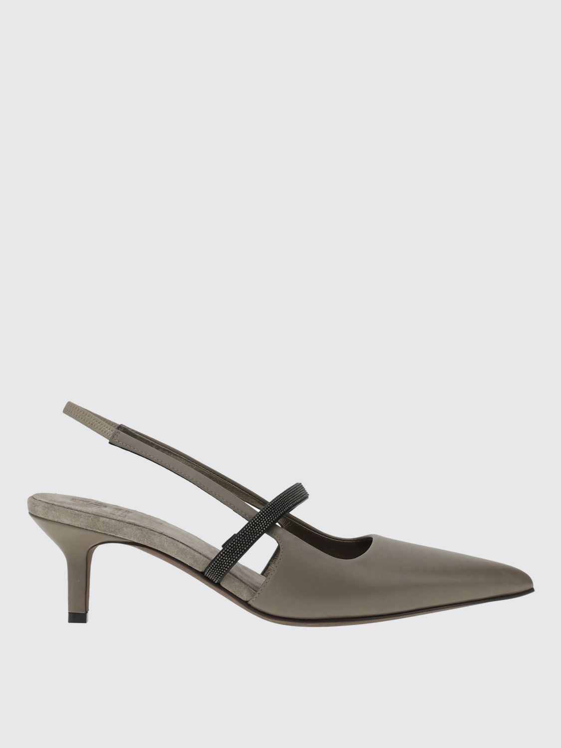 Brunello Cucinelli Brunello Cucinelli Pumps Woman Grey Size US 7 / IT 37 - 1 Thumbnail