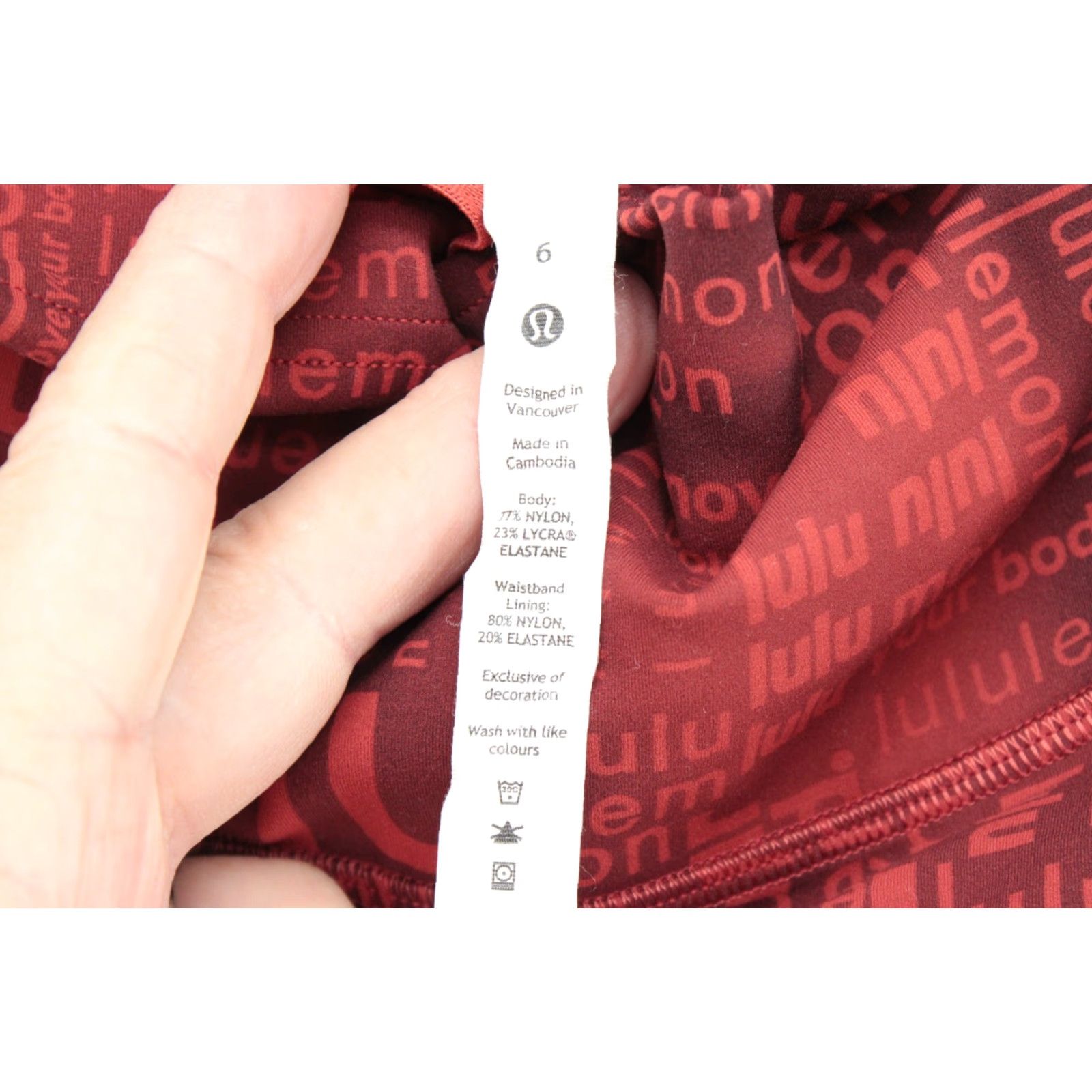 Lululemon Lululemon Wunder Train Legging Size 6 HR Tight Crop Red Logo Contour Fit GYM Womens Athleisure Logo 90s? Size 28" / US 6 / IT 42 - 7 Thumbnail