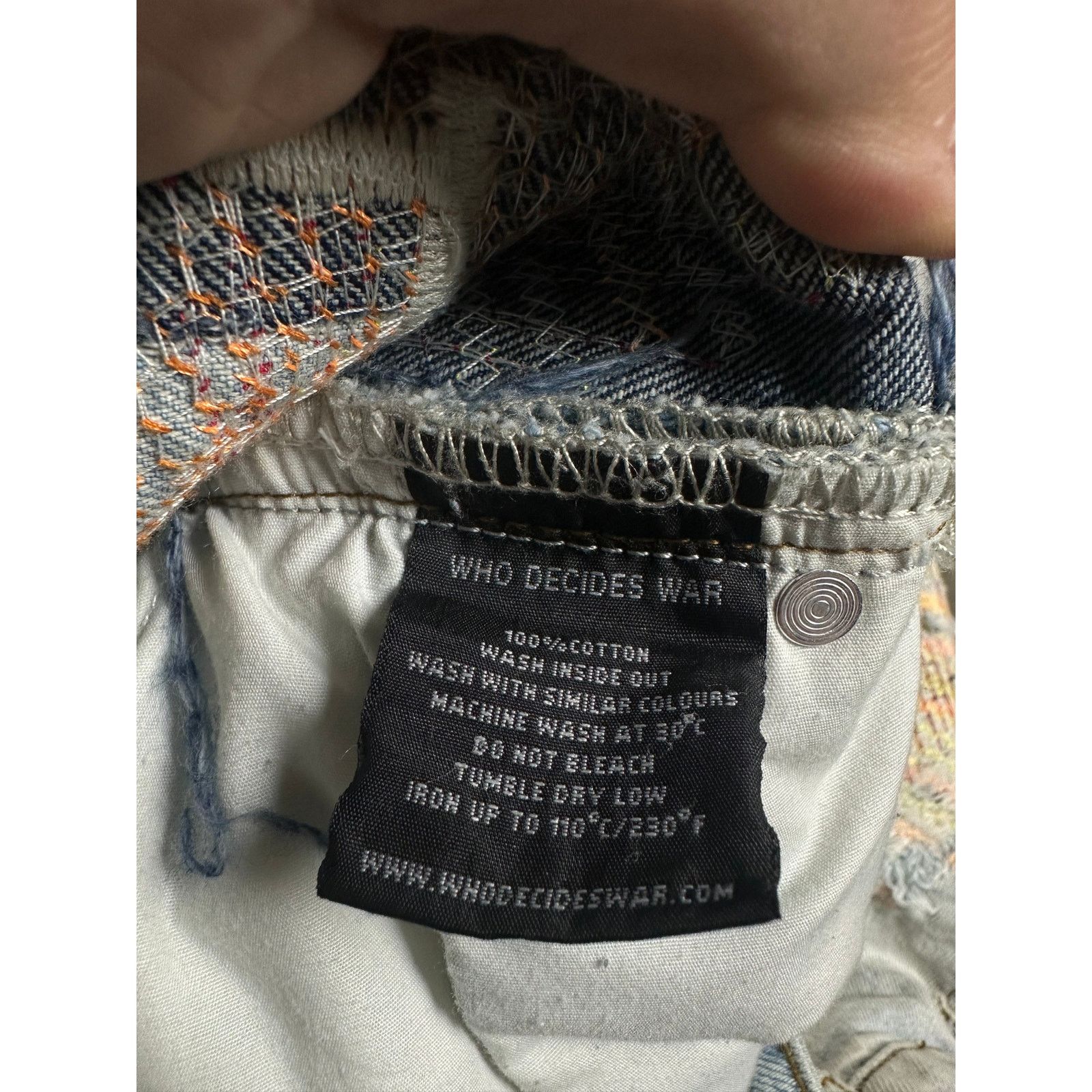 Who Decides War WDW Pale USA Jeans Used 36 Size US 36 / EU 52 - 4 Thumbnail