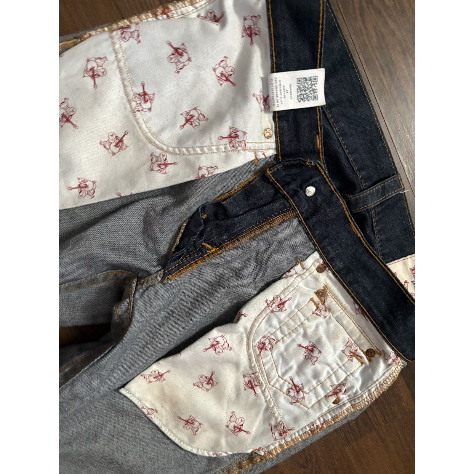 True Religion Shorts Mens 30 Blue Straight Flap Pocket Bermu
