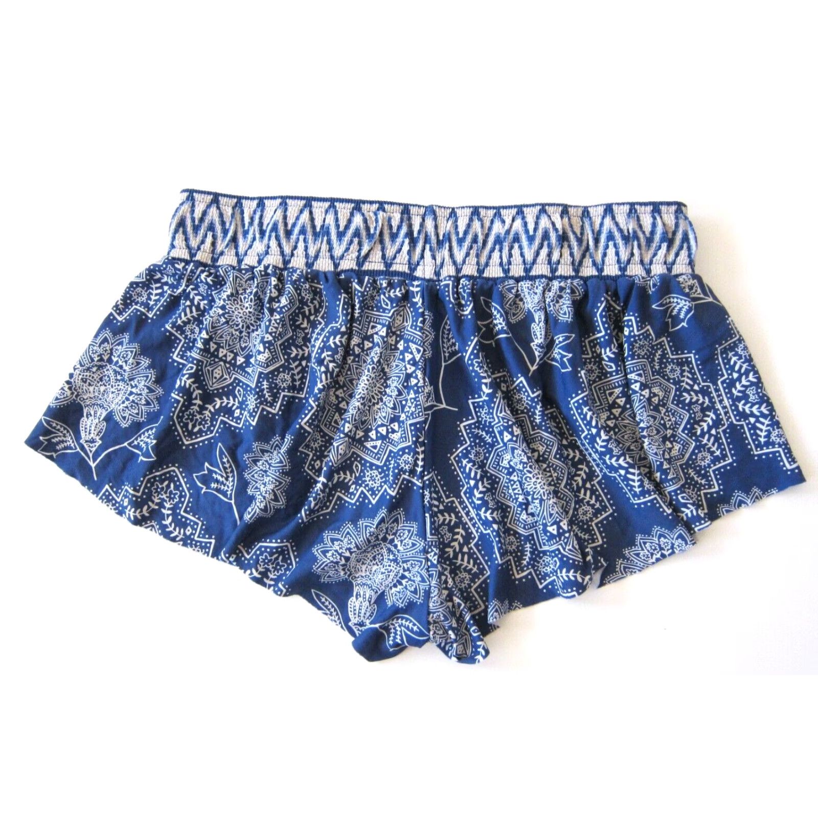 Rip Curl Ripcurl Blue Ivory Floral Stretch Workout Running Active Booty Shorts Women XS Size 26" / US 2 / IT 38 - 2 Thumbnail
