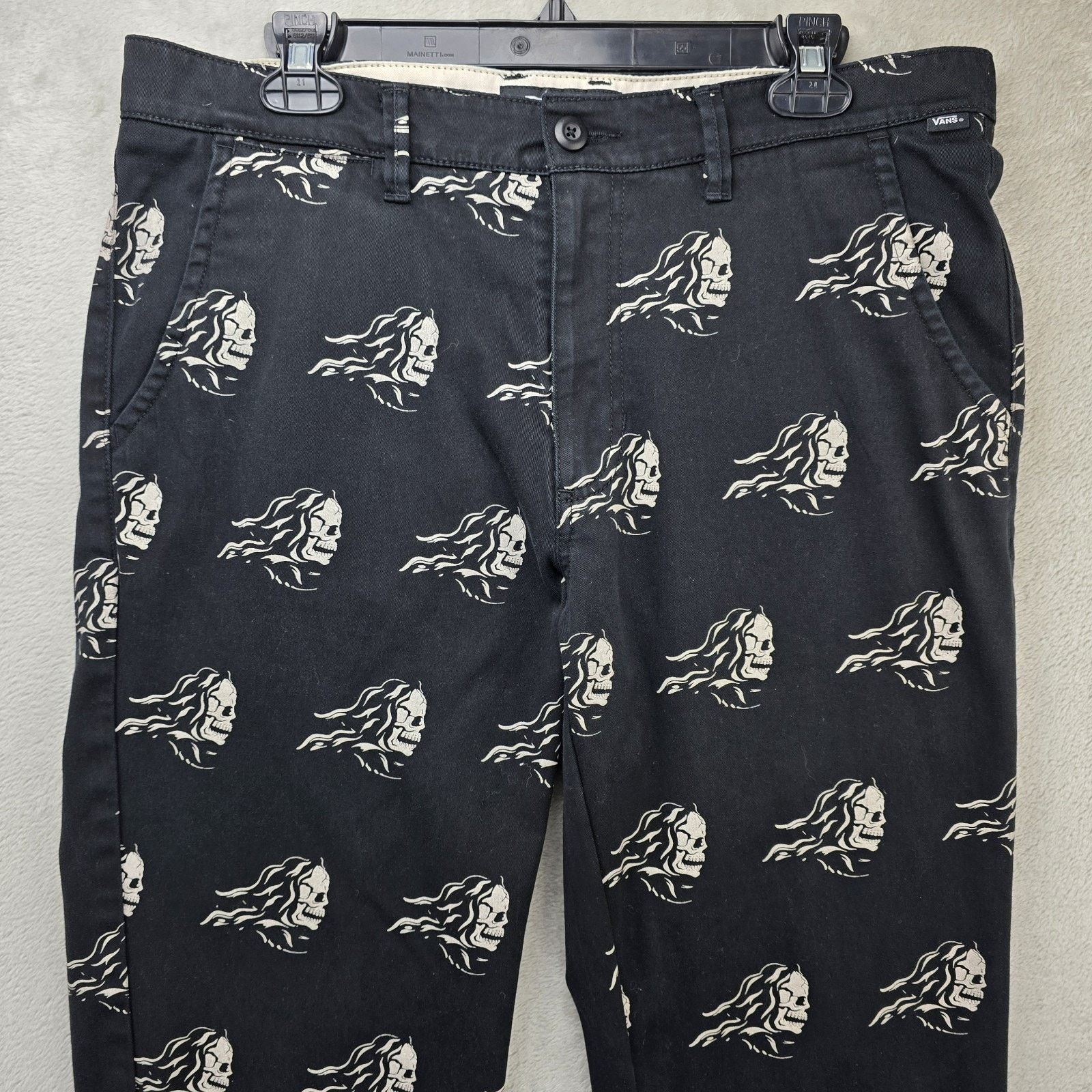 Vans Vans Chino Skater Pants 33 (Fits 34x30) Skulls Reaper AOP Size US 33 - 2 Thumbnail