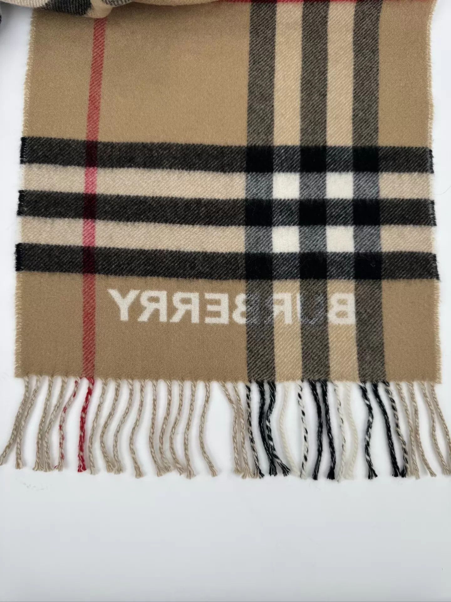 Burberry Burberry Cashmere 168x30 Check Color Block Scarf Size ONE SIZE - 2 Thumbnail
