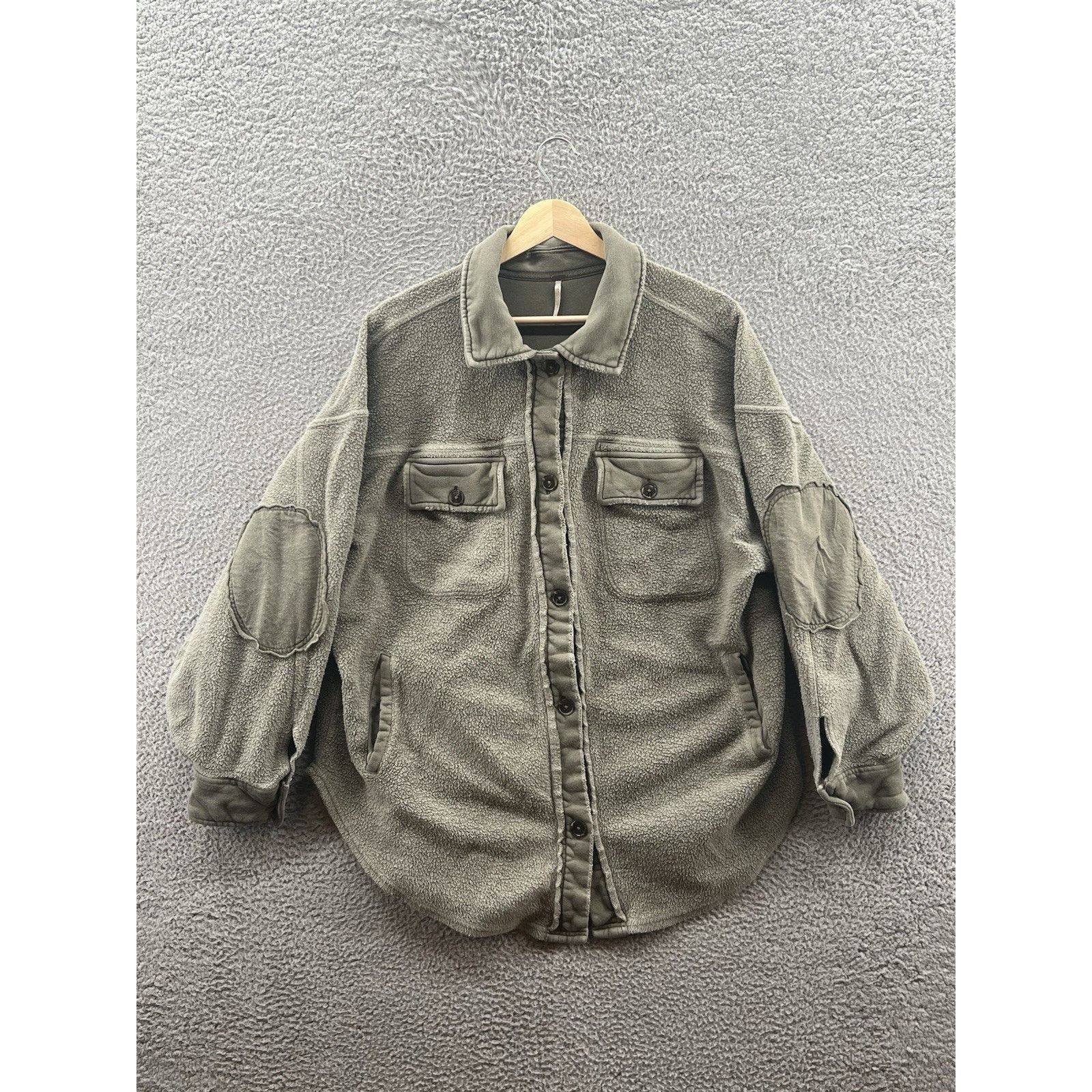 Free People Free People Ruby Fleece Shirt Oversized Jacket Jaded Medium Size M / US 6-8 / IT 42-44 - 1 Thumbnail