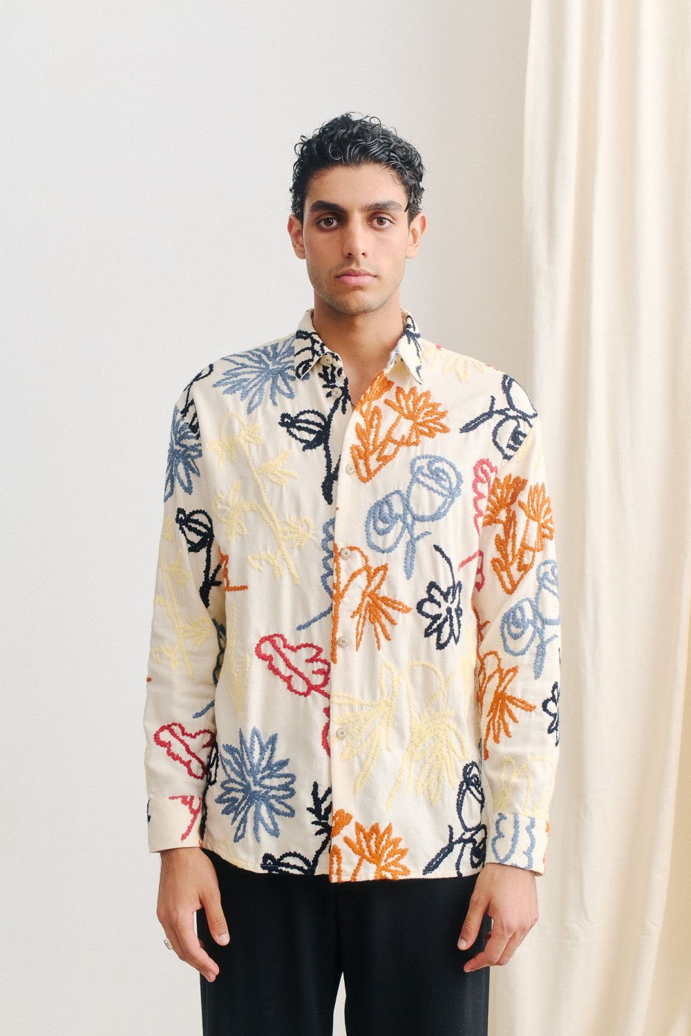A Kind Of Guise 💚 AW23 A Kind Of Guise Pino Shirt Blooming Embroidery Size US M / EU 48-50 / 2 - 2 Thumbnail