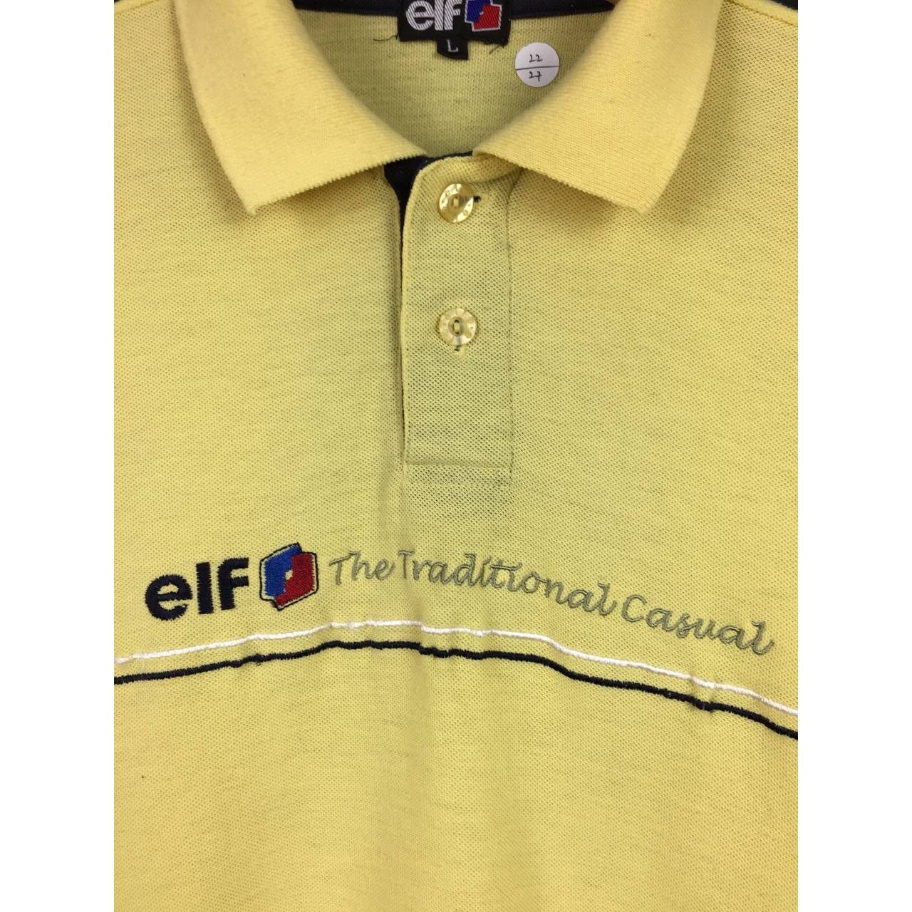 Vintage Vtg ELF Motor Oil The Traditional Casual Promo Polo Tee Size US L / EU 52-54 / 3 - 4 Thumbnail