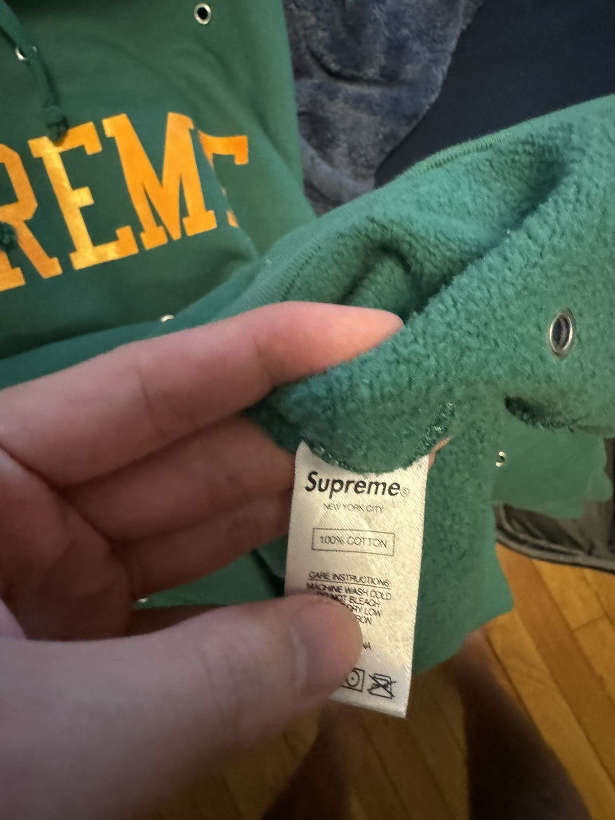 Supreme Supreme Eyelet Hoodie Size US L / EU 52-54 / 3 - 6 Thumbnail