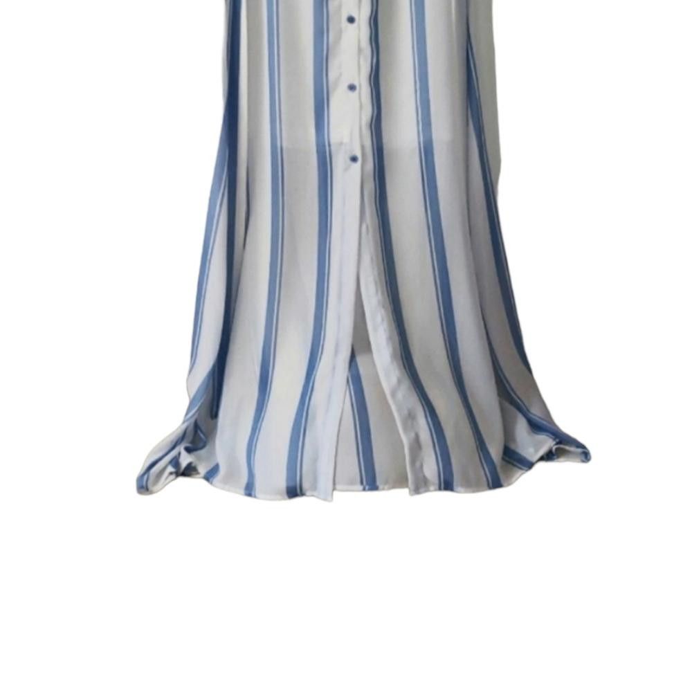 Designer CT1271a BLUE AND WHITE STRIPED MAXI DRESS XL Size XL / US 12-14 / IT 48-50 - 2 Thumbnail