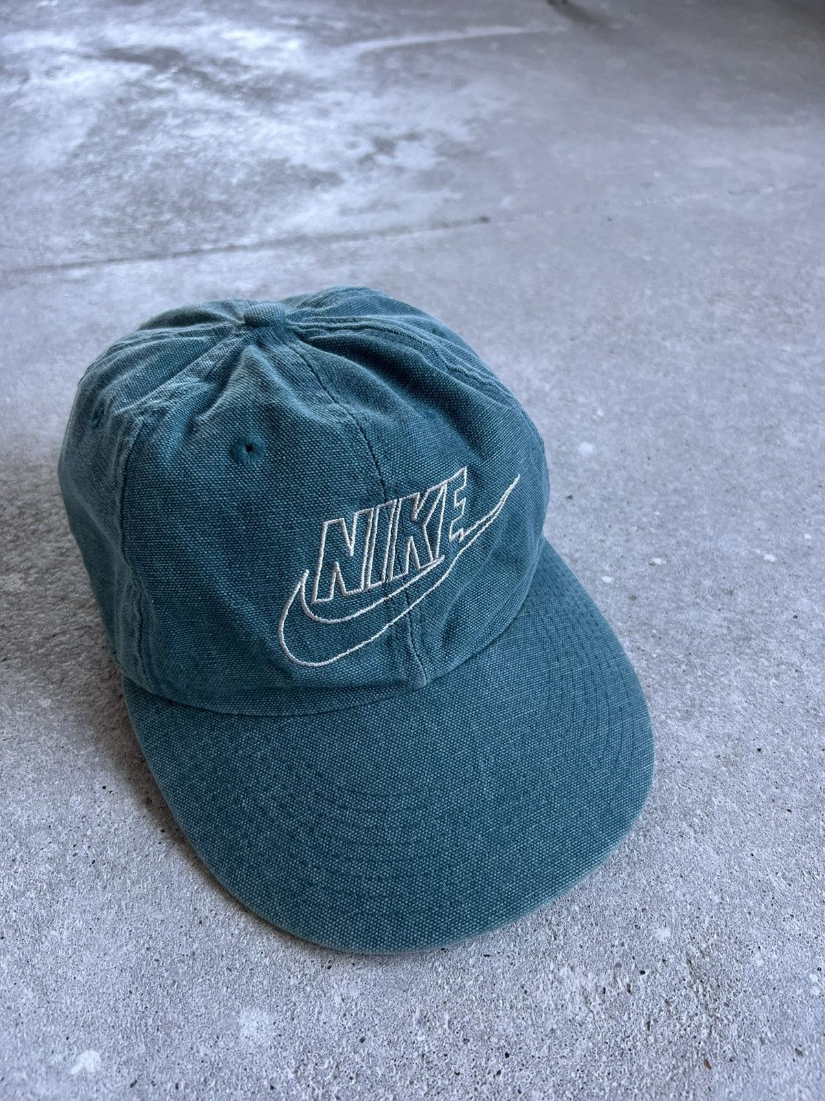 Nike × Vintage 90s Vintage Nike Cap Canvas Faded Size ONE SIZE - 6 Thumbnail