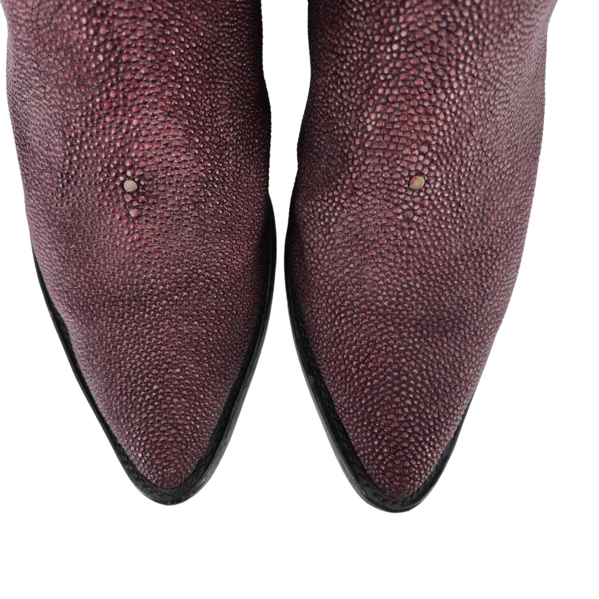 Nocona Nocona Stingray Red Mens Size 11.5D Maroon Burgundy Leather Size US 11.5 / EU 44-45 - 5 Thumbnail