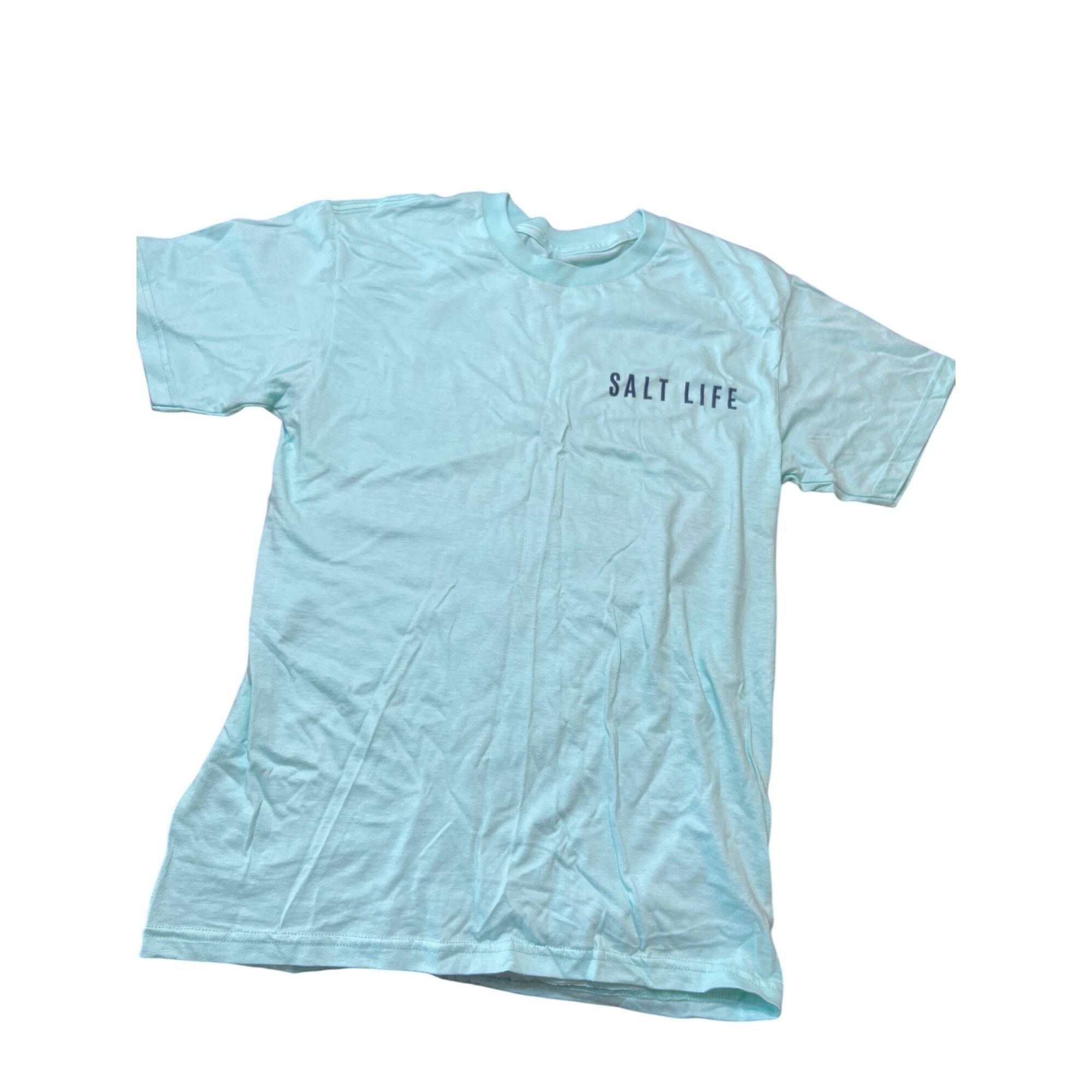 Other Salt Life Salty State Of Mind T Shirt Light Blue Green Cotto Size US S / EU 44-46 / 1 - 3 Thumbnail
