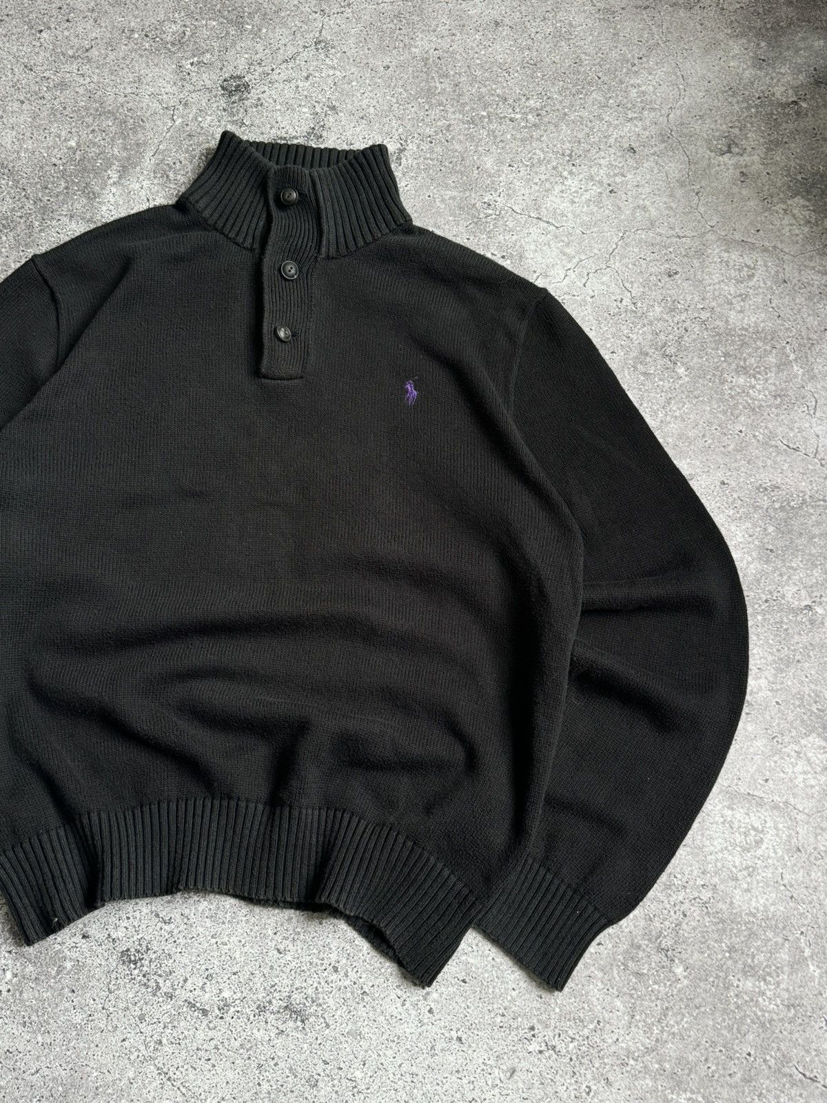 Polo Ralph Lauren × Vintage Vintage Polo Ralph Lauren 1/3 classic knitted sweater Size US XL / EU 56 / 4 - 11 Thumbnail