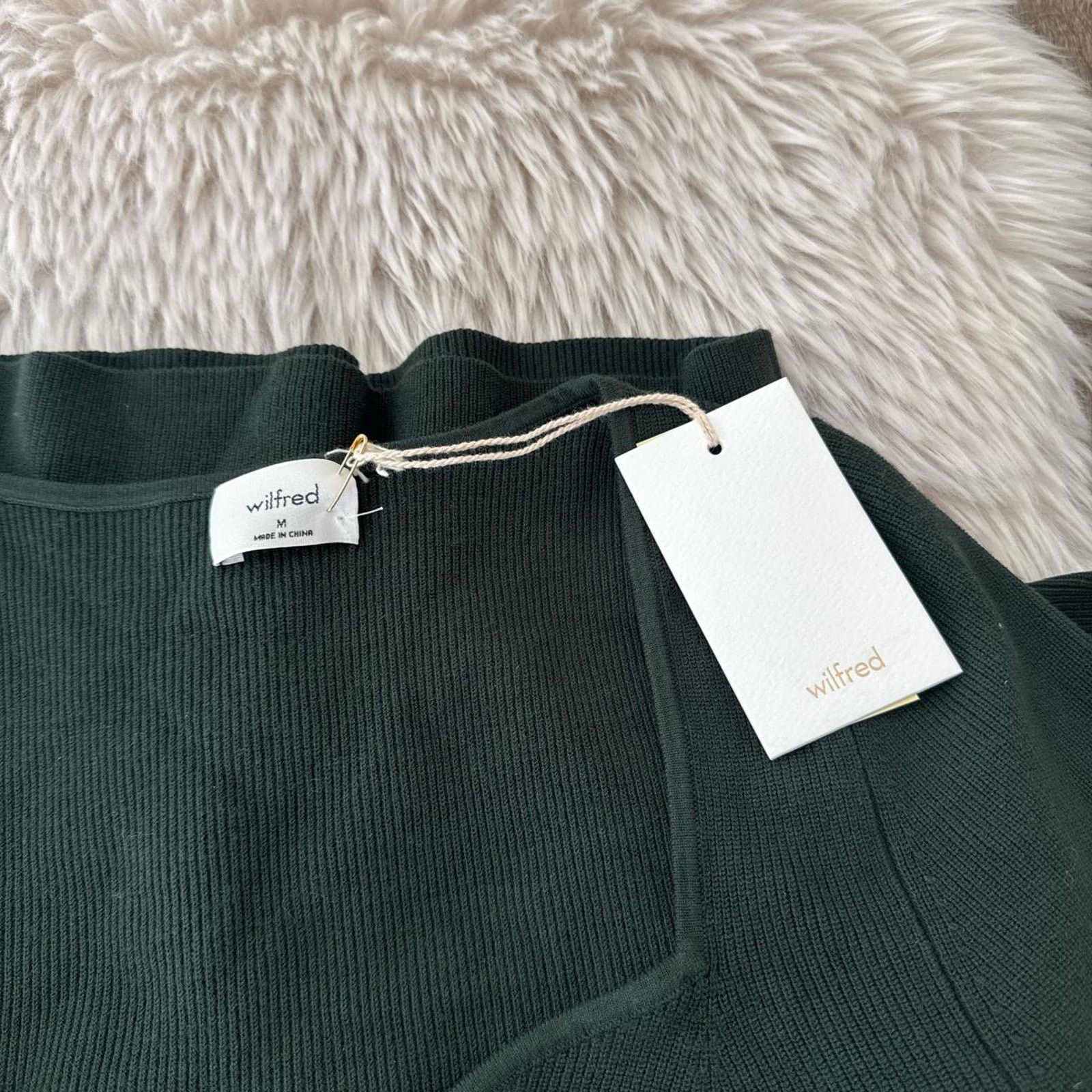 Aritzia NWT ARITZIA Wilfred Tuscany Sweater - Dark Green M Size M / US 6-8 / IT 42-44 - 4 Thumbnail