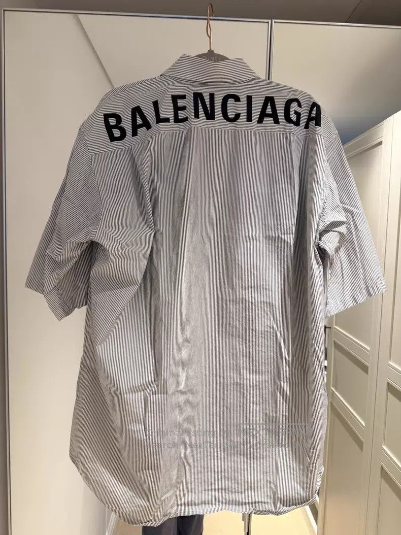 Balenciaga Balenciaga Striped Short Sleeve Shirt Size XS / US 0-2 / IT 36-38 - 5 Thumbnail