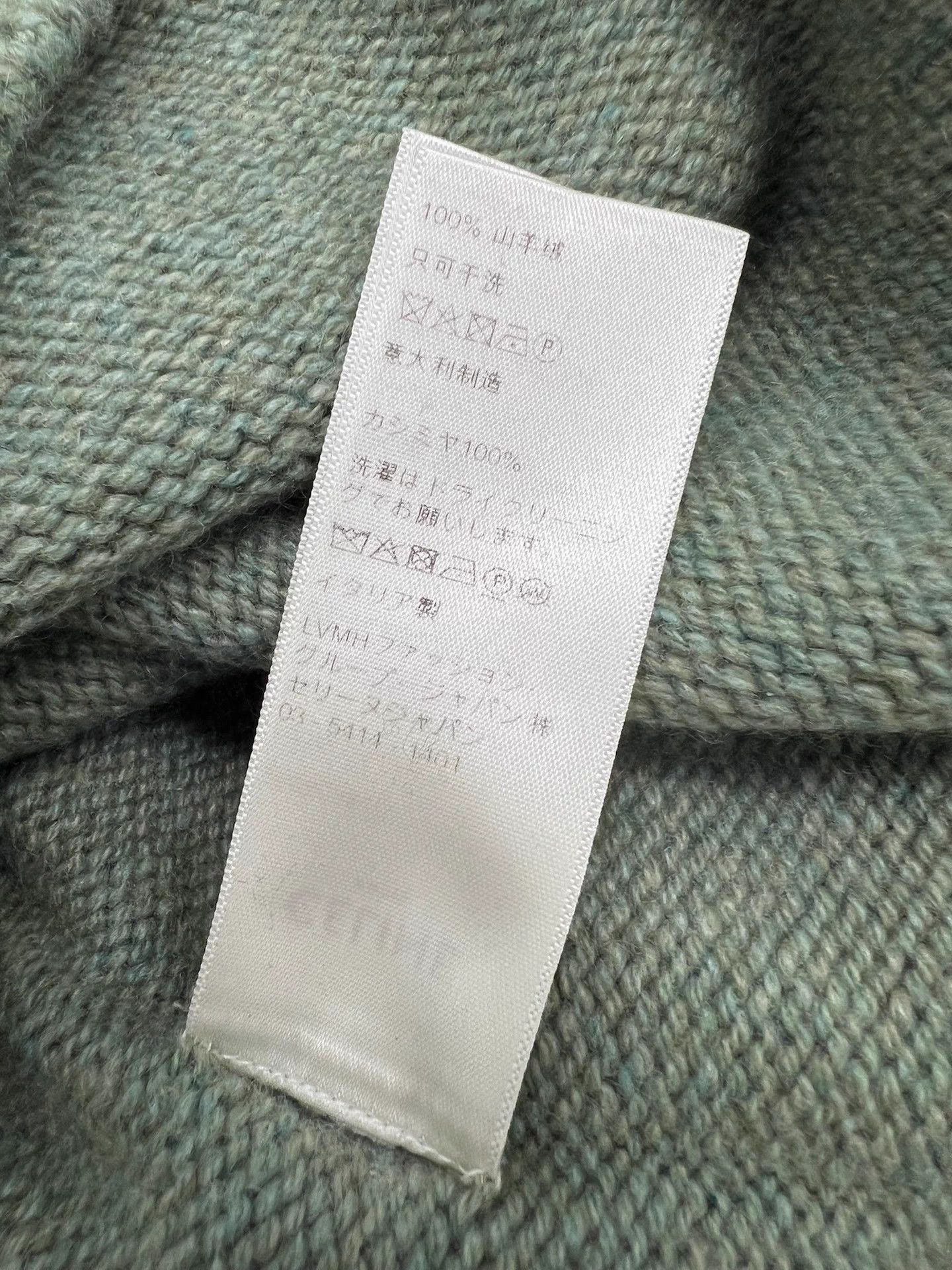 Celine Old Celine green cashmere sweater size S Size S / US 4 / IT 40 - 6 Thumbnail