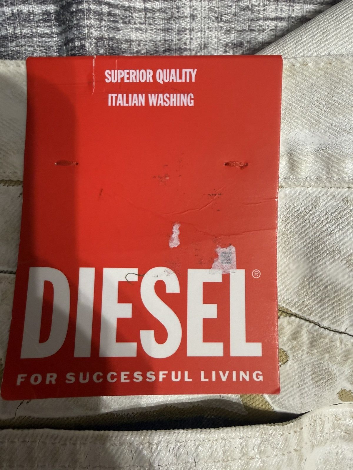 Diesel Diesel 1995 Distressed Straight Leg Painted Jeans Size US 34 / EU 50 - 7 Thumbnail