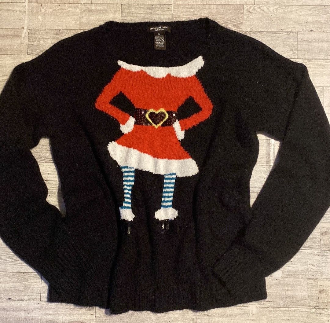 Vintage Linda Matthews, NY, Retro, Embellished, Holiday Knit Sweater Size M / US 6-8 / IT 42-44 - 13 Thumbnail
