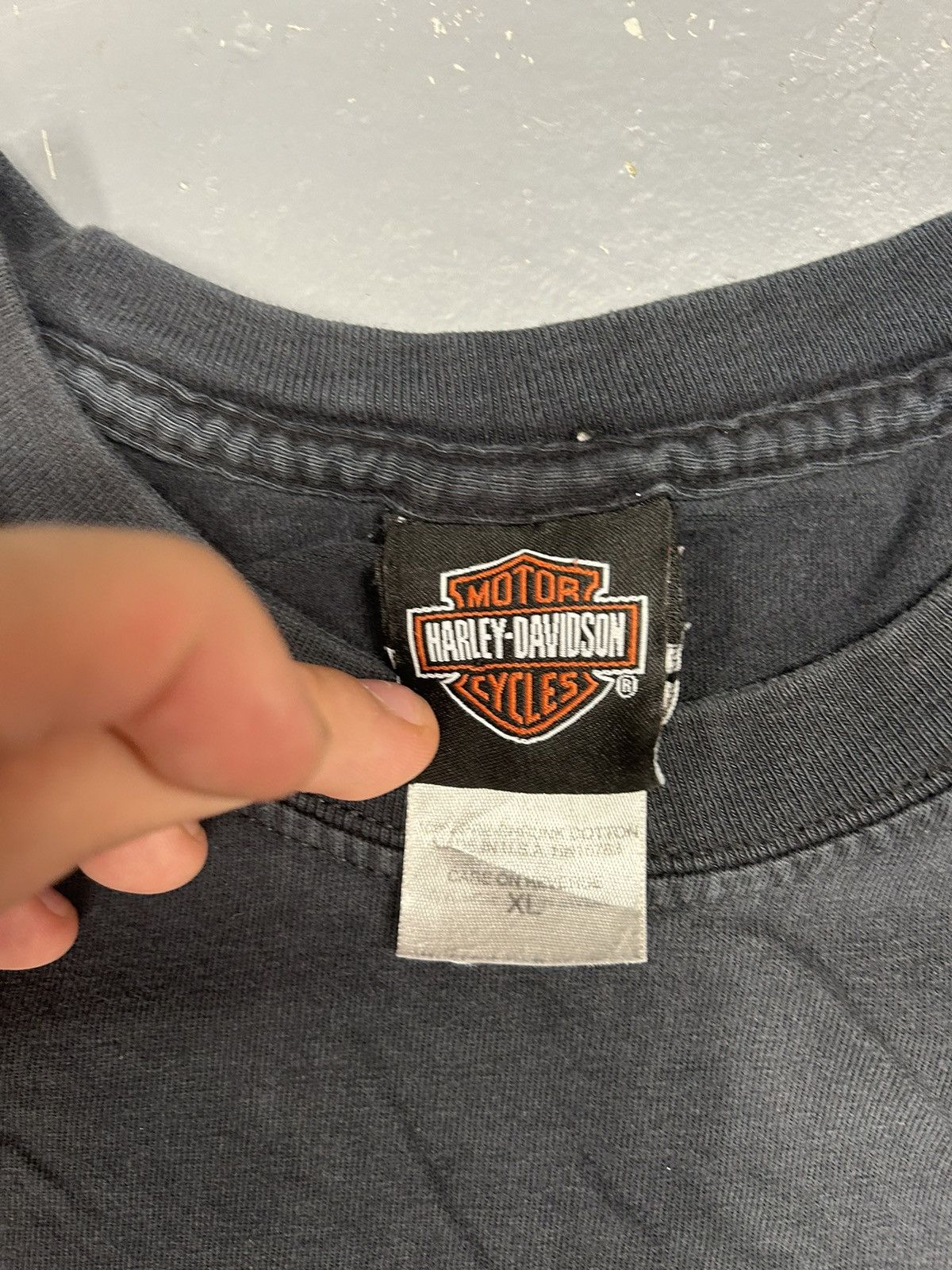 Harley Davidson × Vintage Crazy Vintage Y2K Essential Black Harley Davidson Tee Shirt Size US L / EU 52-54 / 3 - 4 Thumbnail