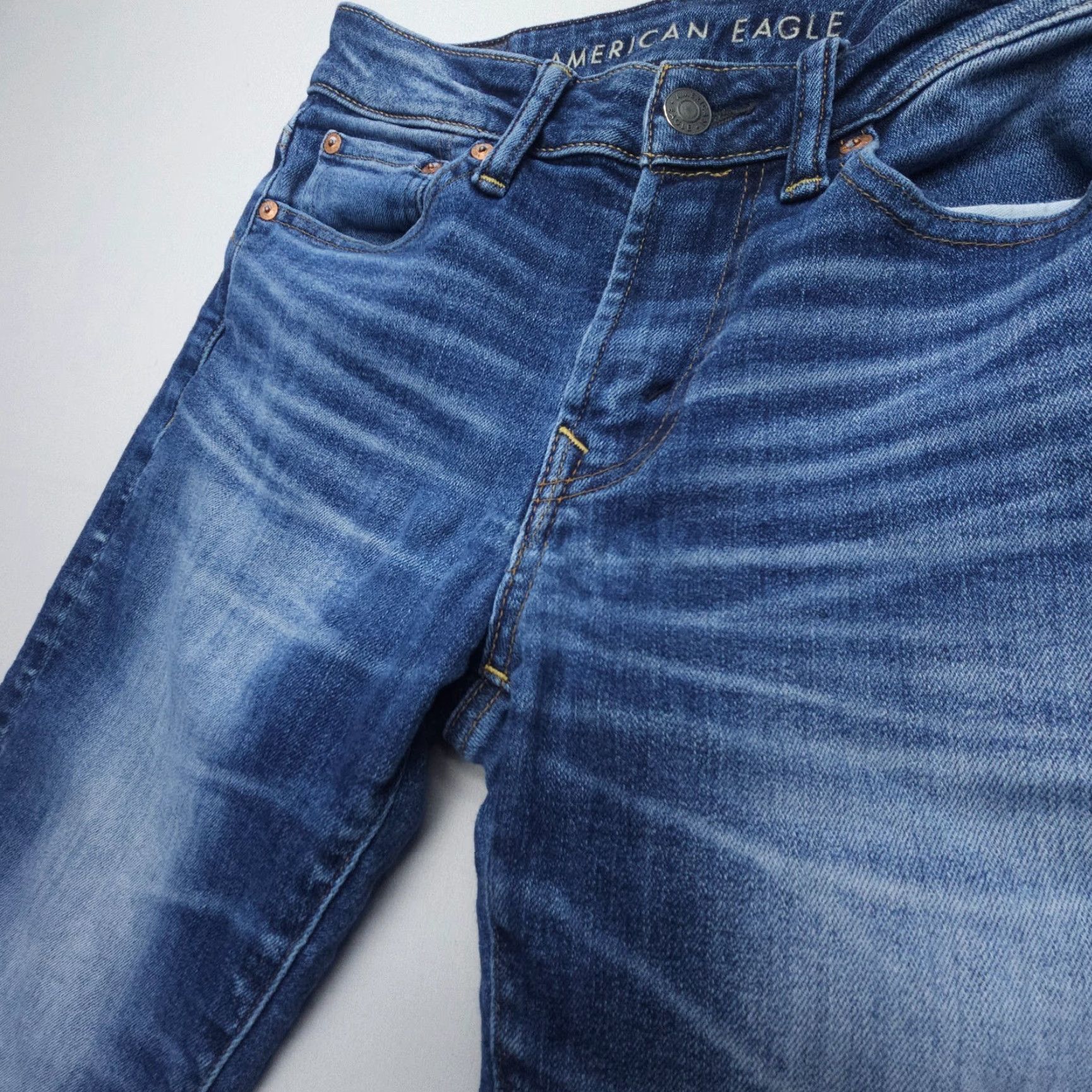 American Eagle Outfitters American Eagle Athletic Skinny Jeans Mens 28 x 32 (Actual 29" Insm) Airflex Tech Size US 28 / EU 44 - 7 Thumbnail