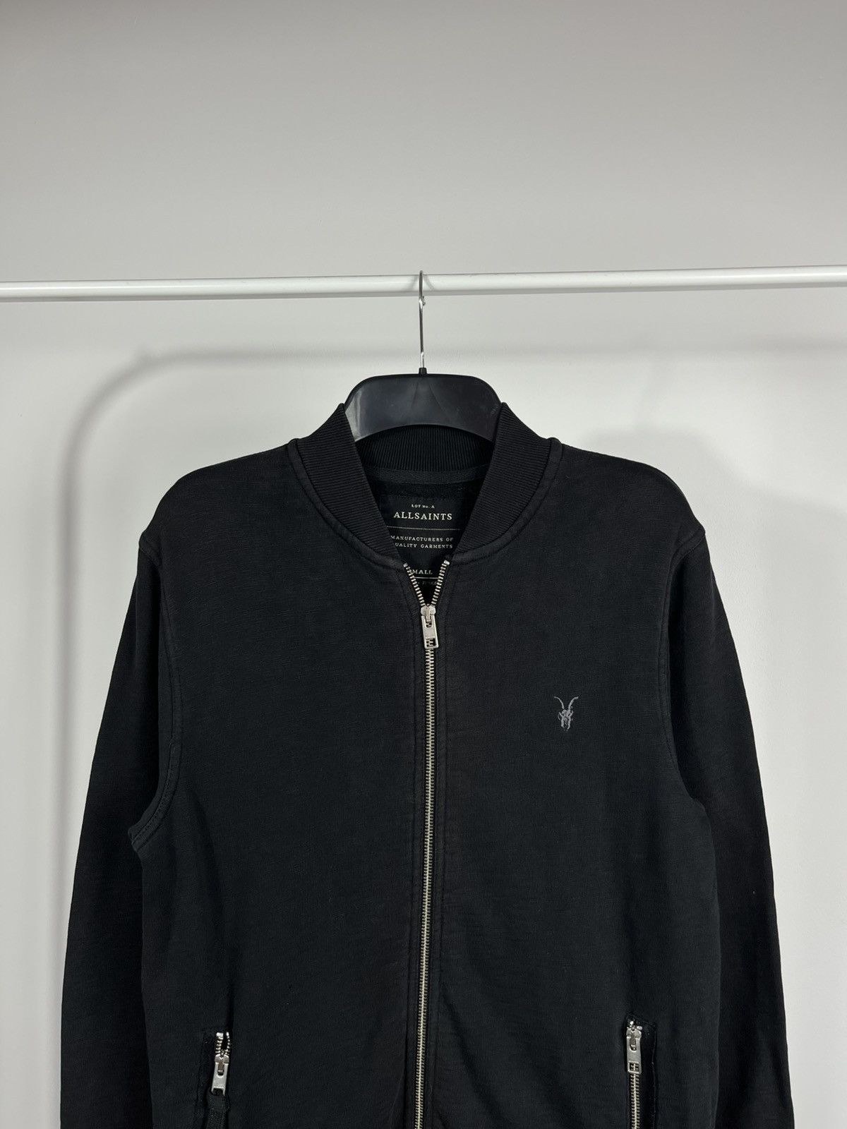 Allsaints AllSaints Men’s Black Bomber Jacket Zip Up Size S Casual Size US S / EU 44-46 / 1 - 2 Thumbnail
