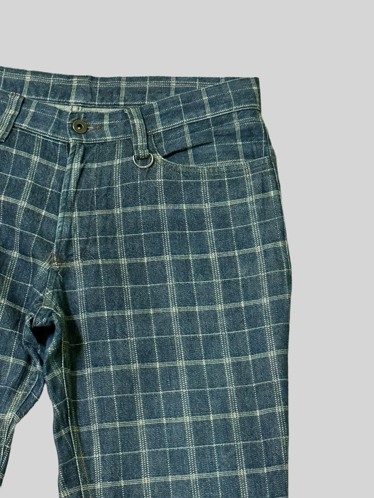 Japanese Brand × Vintage Nicole Club For Men Checkered Denim Jeans Size US 33 - 5 Thumbnail