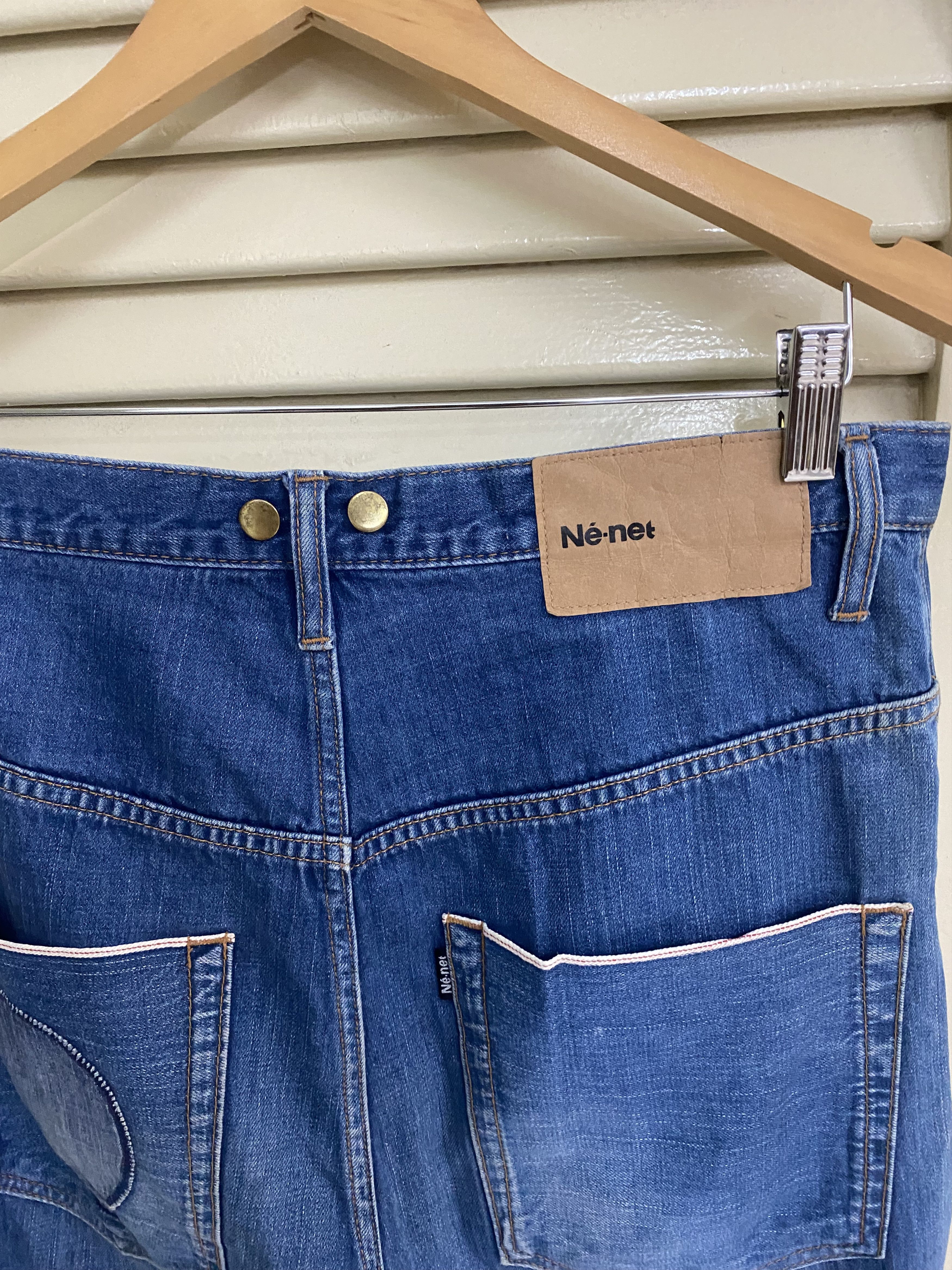 Ne-Net Issey Miyake Nenet Patch Work Selvedge Jeans Size US 32 / EU 48 - 5 Thumbnail