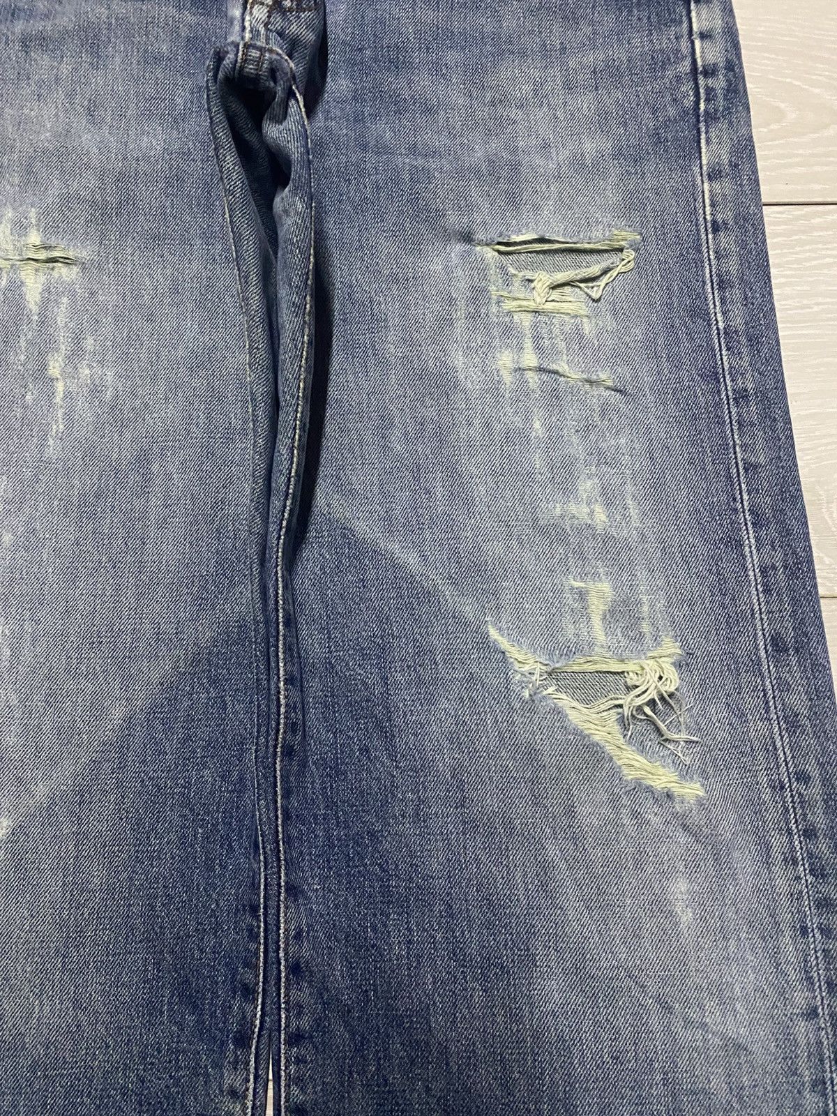 Japanese Brand Vintage Bobson Faded Distressed Baggy Jeans Size US 31 - 8 Thumbnail