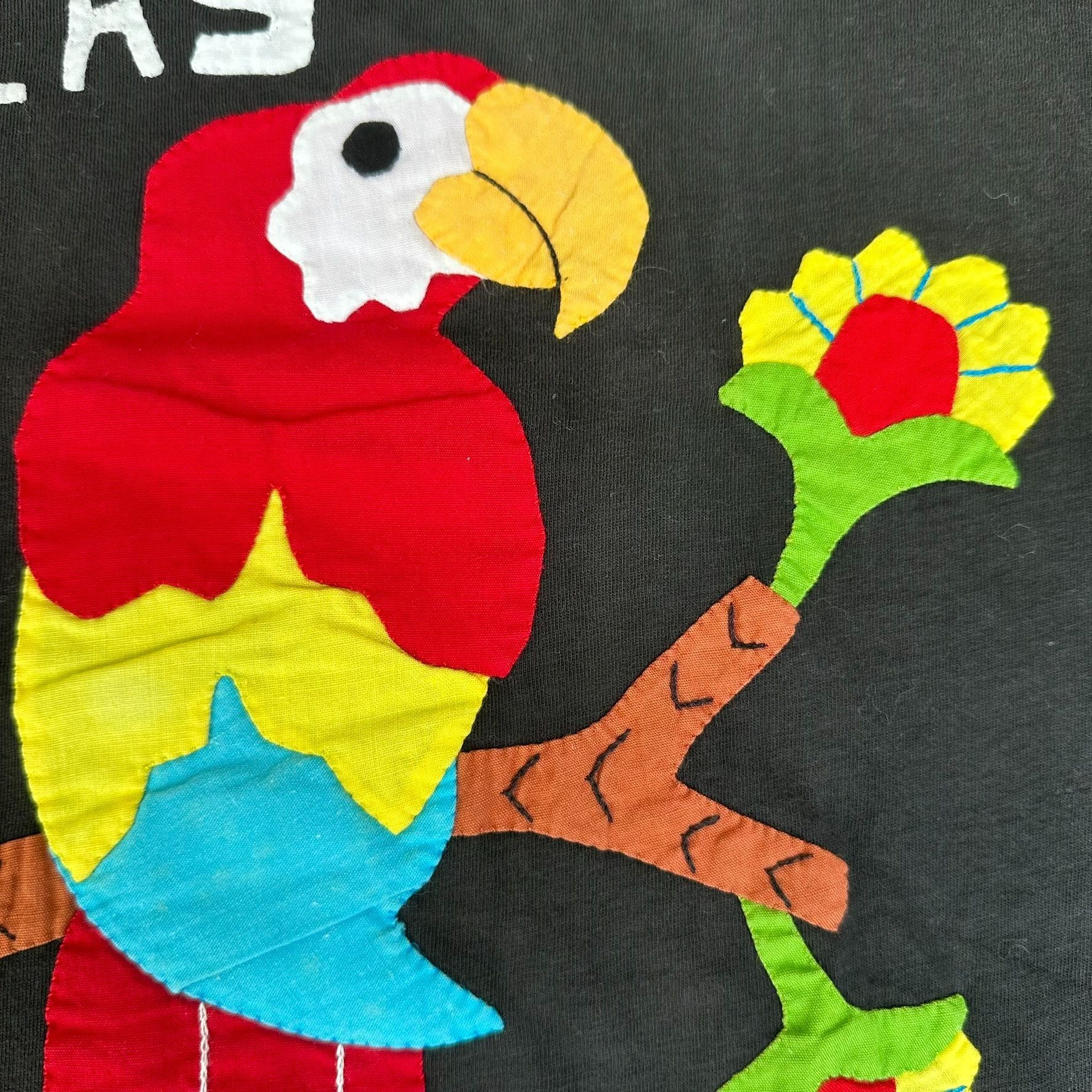 Vintage Vintage 80s San Blas Panama Parrot Applique T-Shirt Black XL Size US XL / EU 56 / 4 - 4 Thumbnail