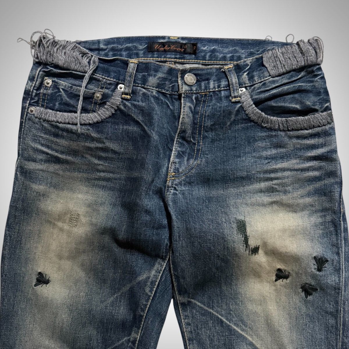Undercover Undercover AW06 “But Beautiful V / GuruGuru” Bug Denim Size 29" - 2 Thumbnail