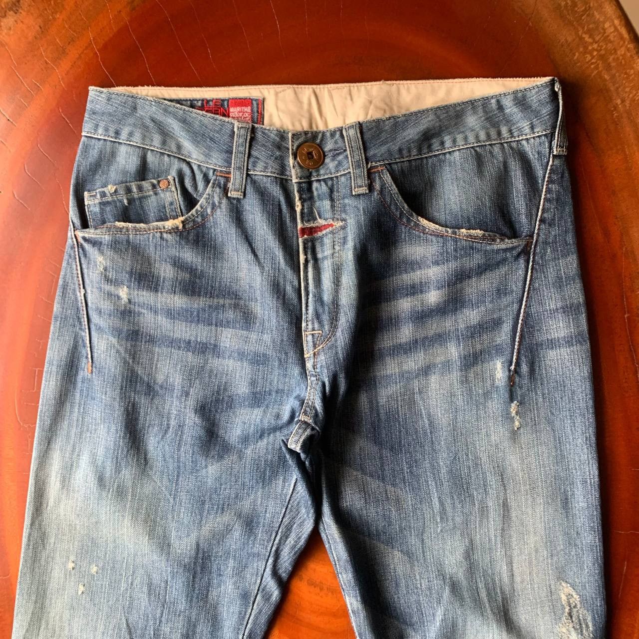 Marithe + Francois Girbaud Distressed Marithe Francois Girbaud MFG Blue Denim Pants Size US 33 - 3 Thumbnail
