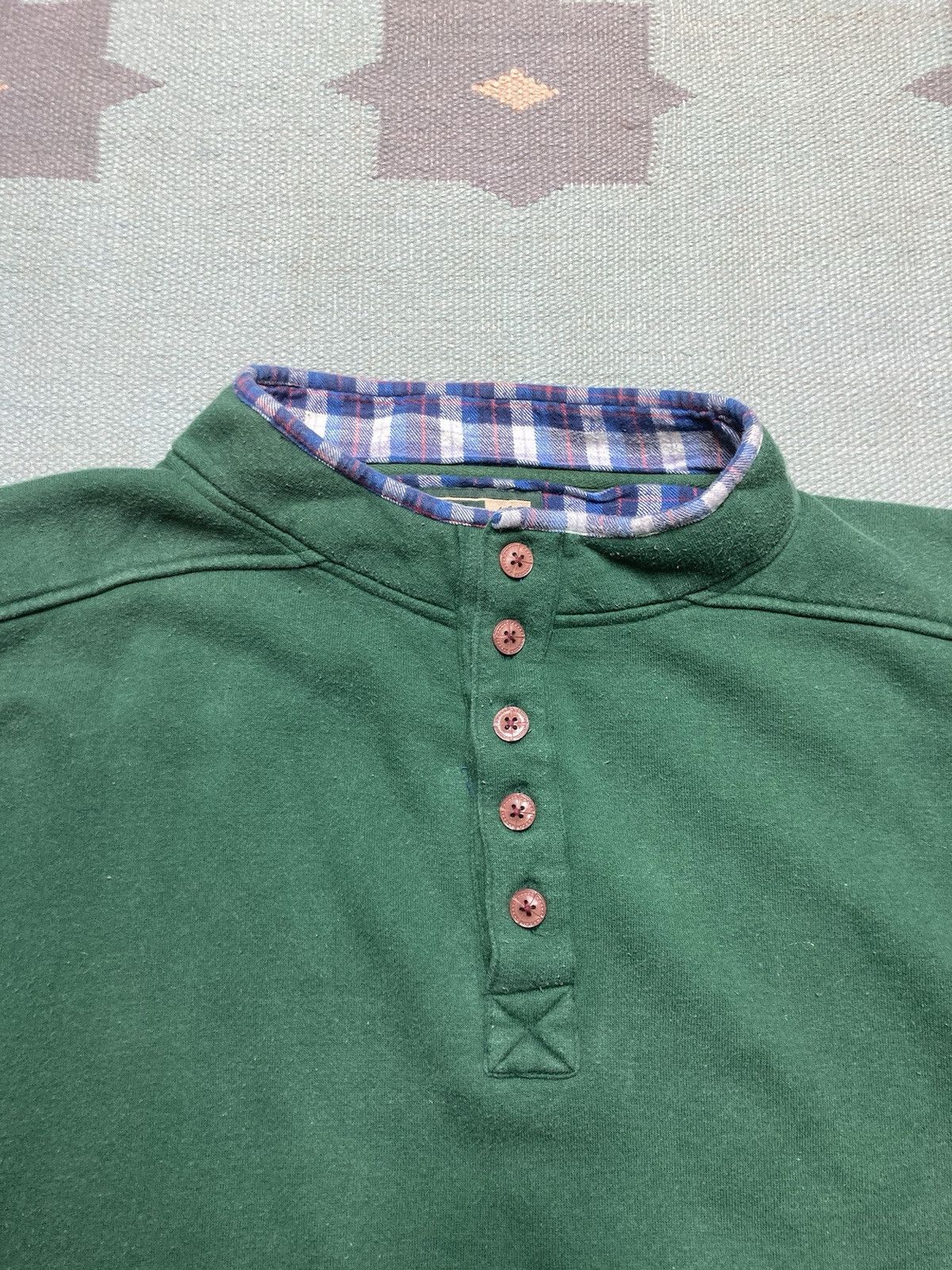 Vintage sweatshirt Snowshoe Thompson forest green blank henley XXL Size US XXL / EU 58 / 5 - 4 Thumbnail