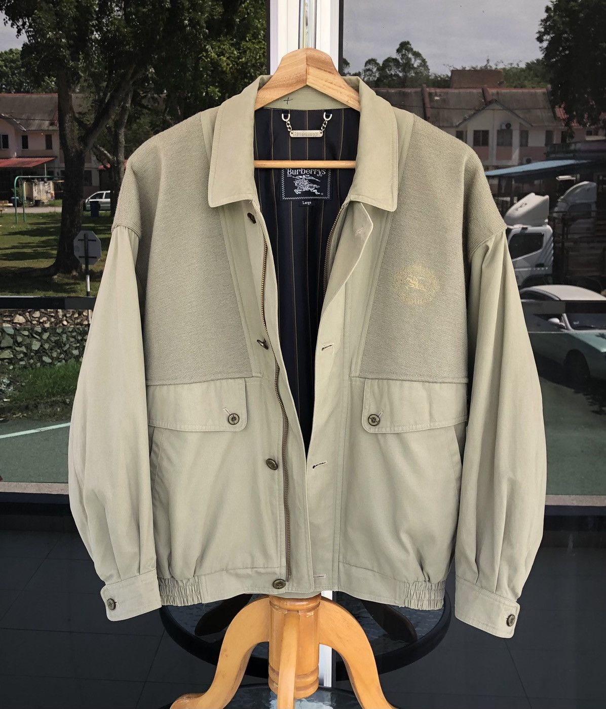Burberry Vintage Burberrys Prorsum Wool Knitted Bomber Jacket Size US M / EU 48-50 / 2 - 2 Thumbnail
