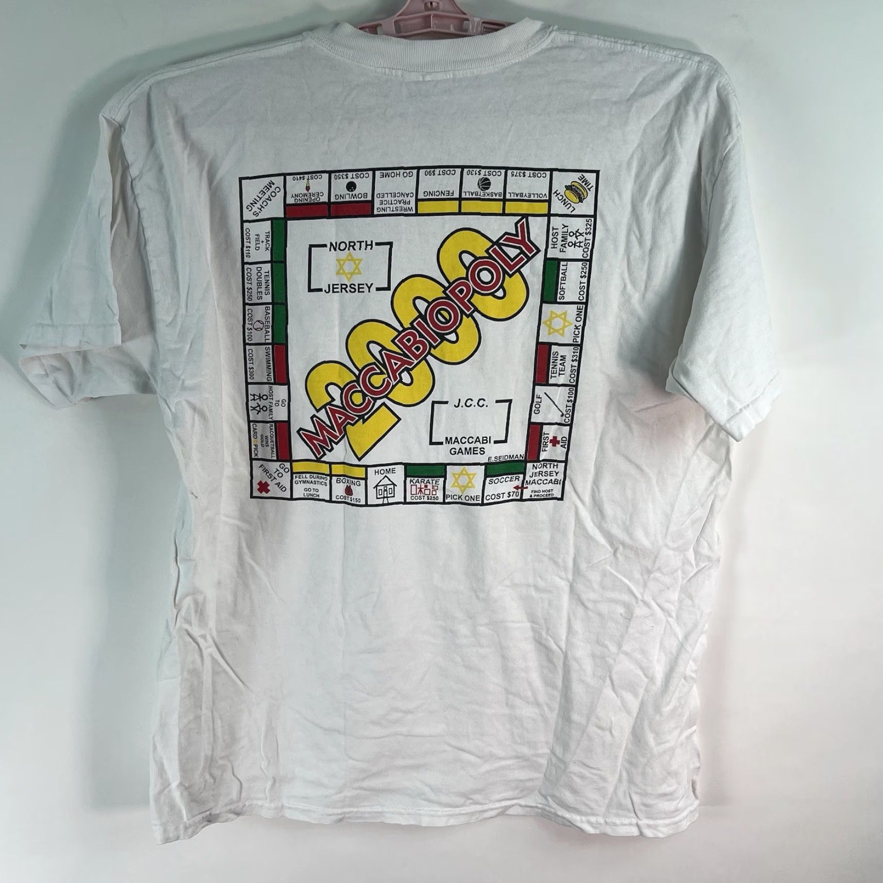 Gildan VINTAGE Maccabi N Jersey 2000 T-Shirt Men’s XL White Size US XL / EU 56 / 4 - 2 Thumbnail