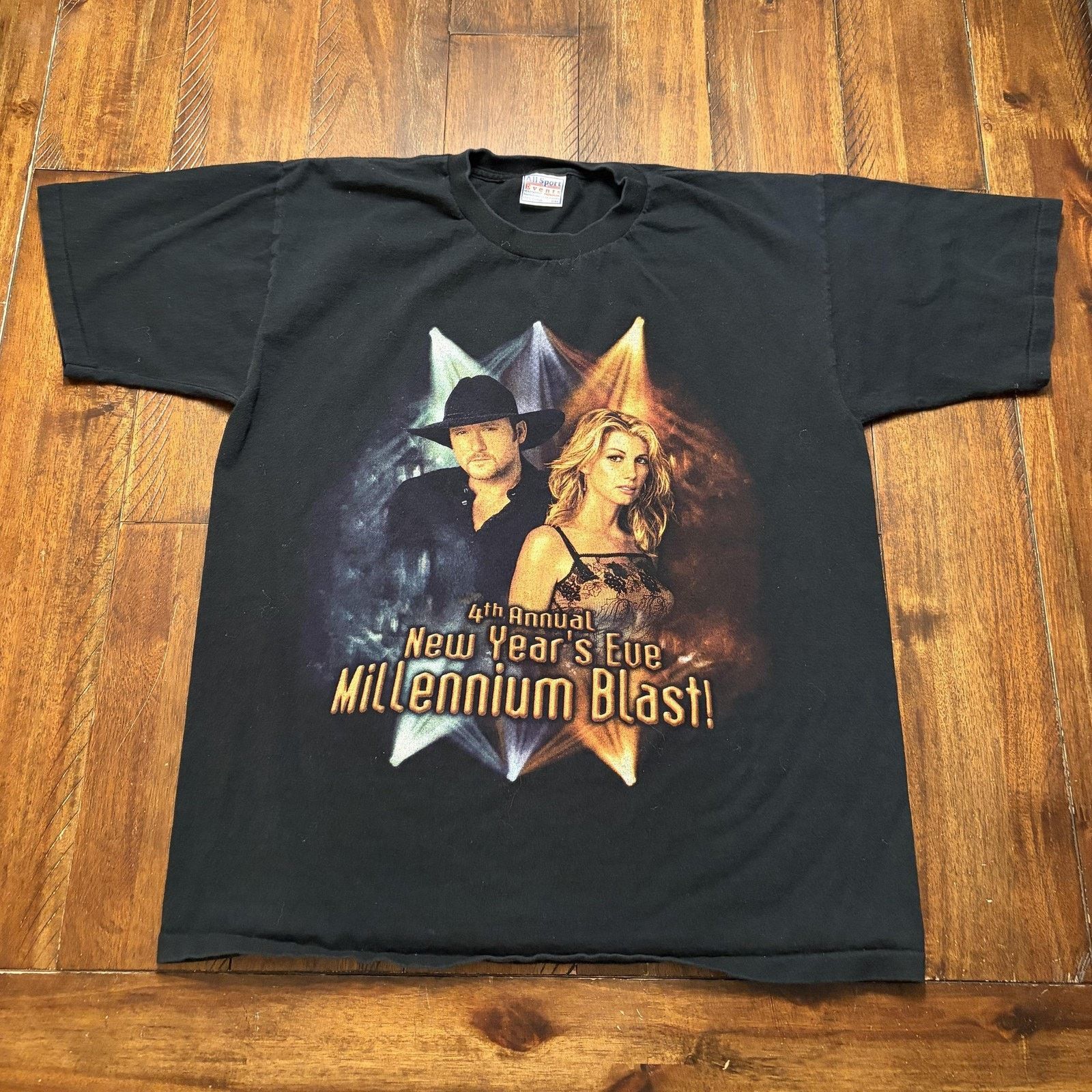 Vintage Vtg Tim McGraw Faith Hill Shirt Mens L New Years Eve T-Shirt Size US L / EU 52-54 / 3 - 2 Thumbnail