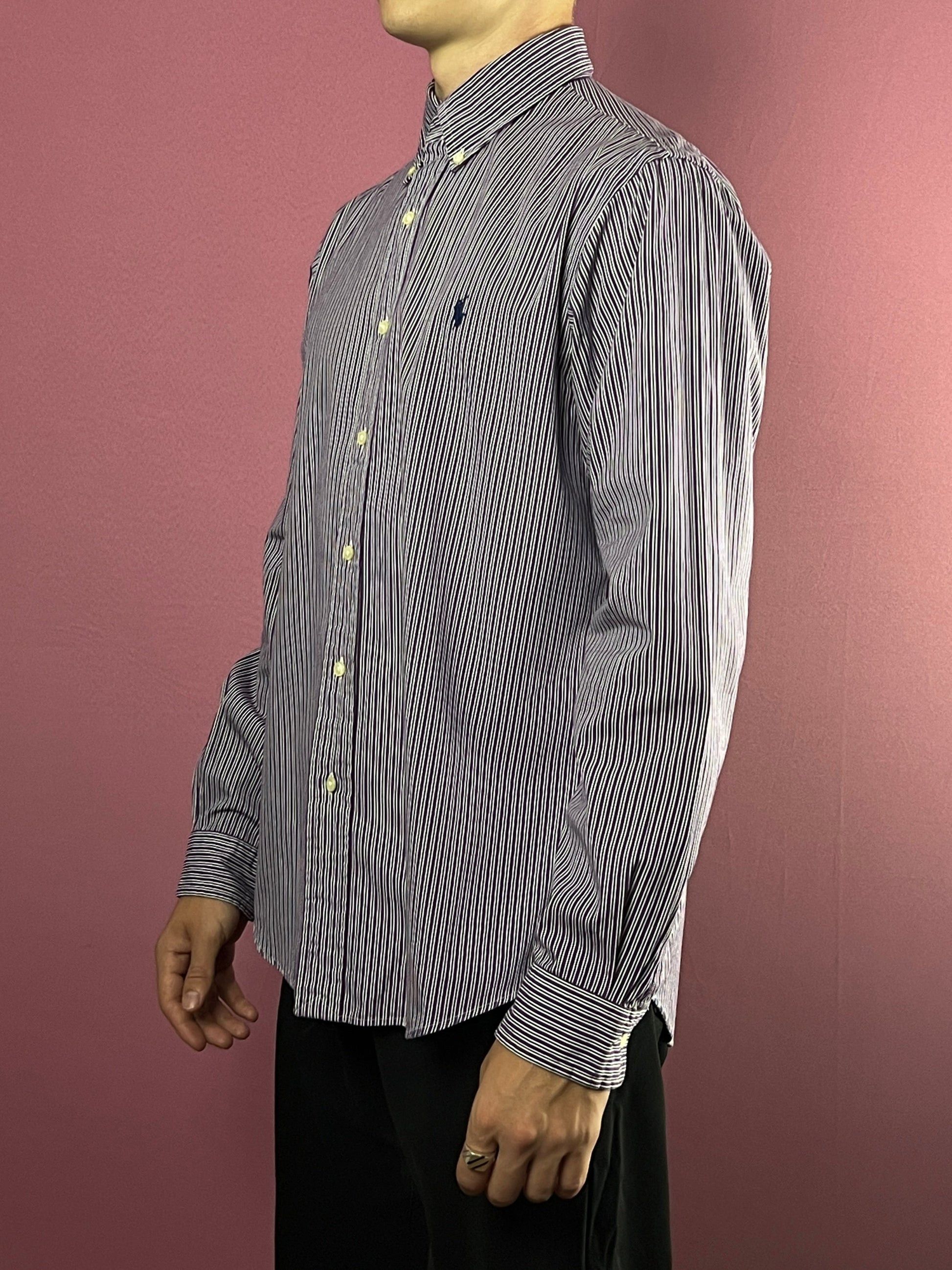 Polo Ralph Lauren × Vintage Polo by Ralph Lauren Vintage Men's Striped Dress Shirt - M Size US S / EU 44-46 / 1 - 1 Thumbnail