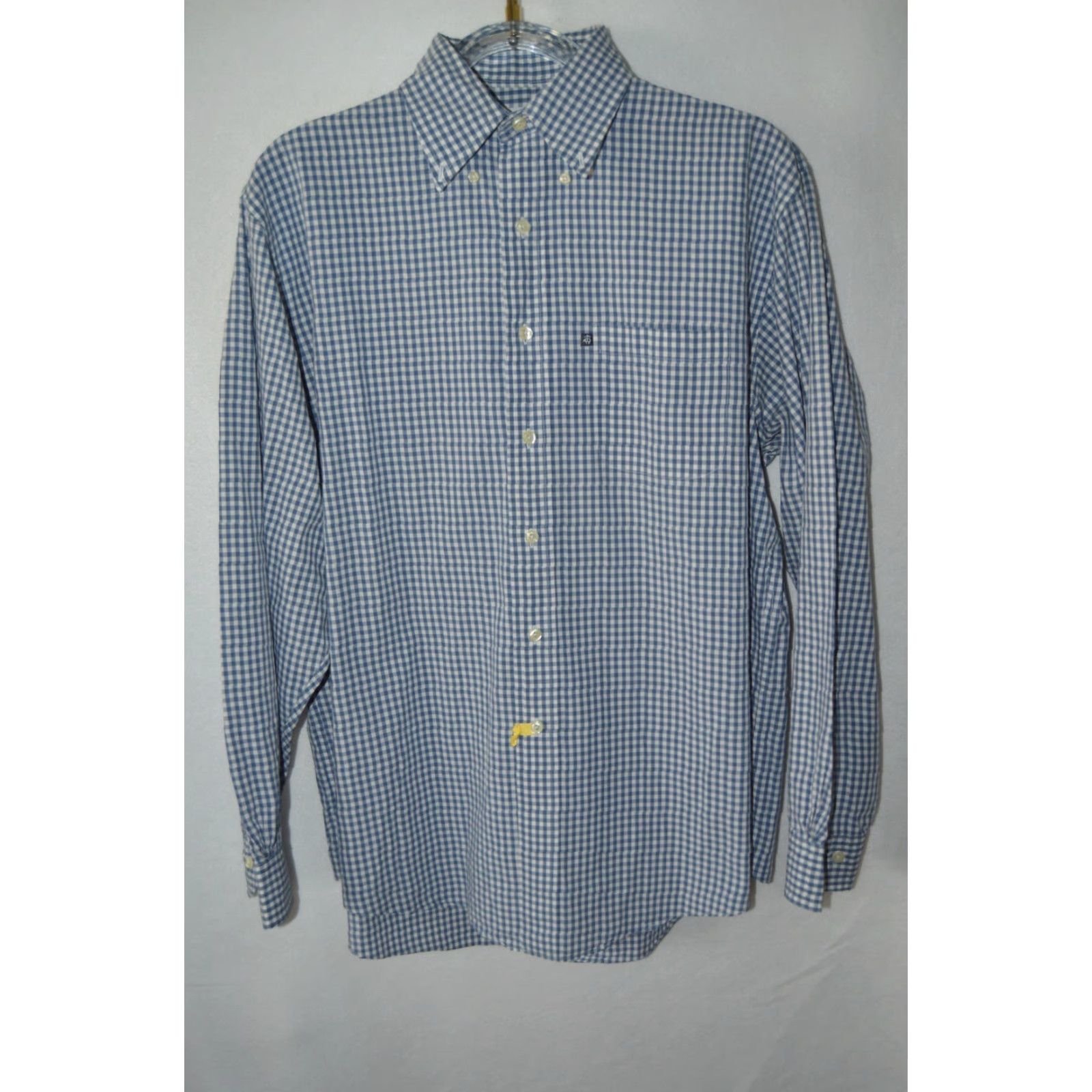 Brooks Brothers Brooks Brothers Dress Shirt Men's L/S Blue Check Cotton Button-Down Collar Barrel Cuff Regular Size L Size US L / EU 52-54 / 3 - 2 Thumbnail