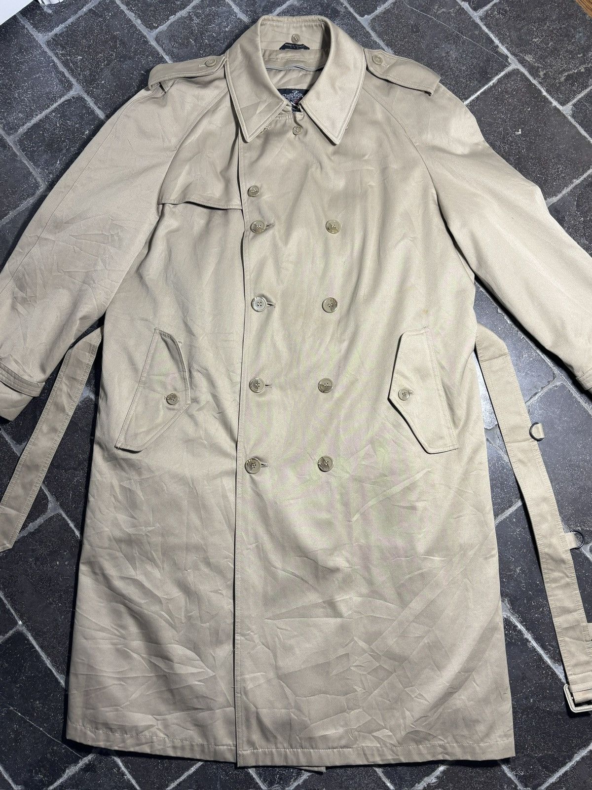 Oleg Cassini Vintage Trench Coat Long Duster Belted Utility Designer 80s Size US M / EU 48-50 / 2 - 9 Thumbnail