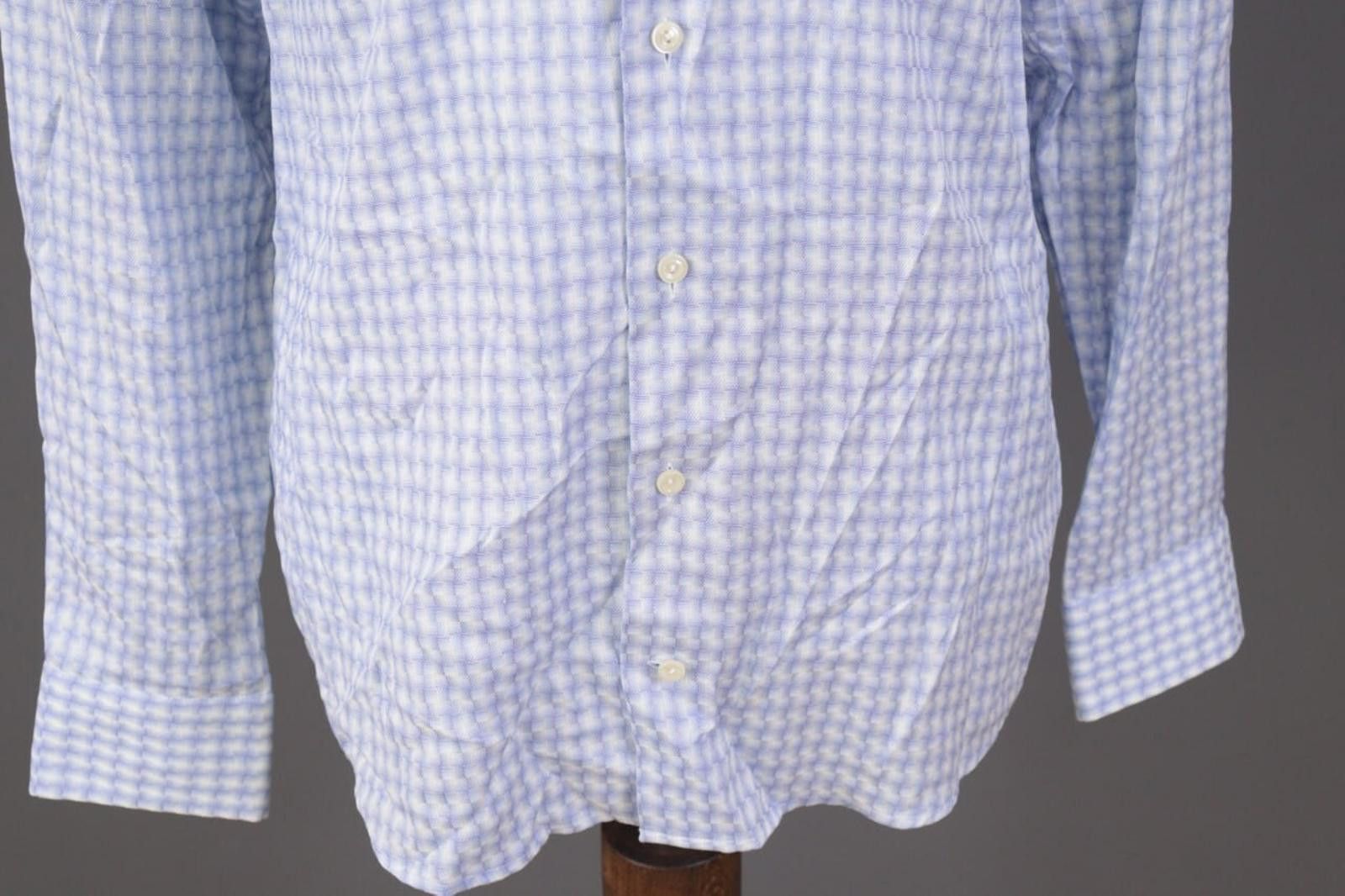 Eton Eton Slim Fit Blue Signature Twill Dress Shirt 42 / 17 Size US M / EU 48-50 / 2 - 4 Thumbnail