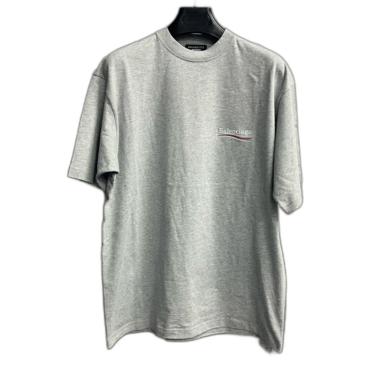 Balenciaga Balenciaga Gray Logo Embroidered Short Sleeve T-Shirt Size US XS / EU 42 / 0 - 1 Thumbnail