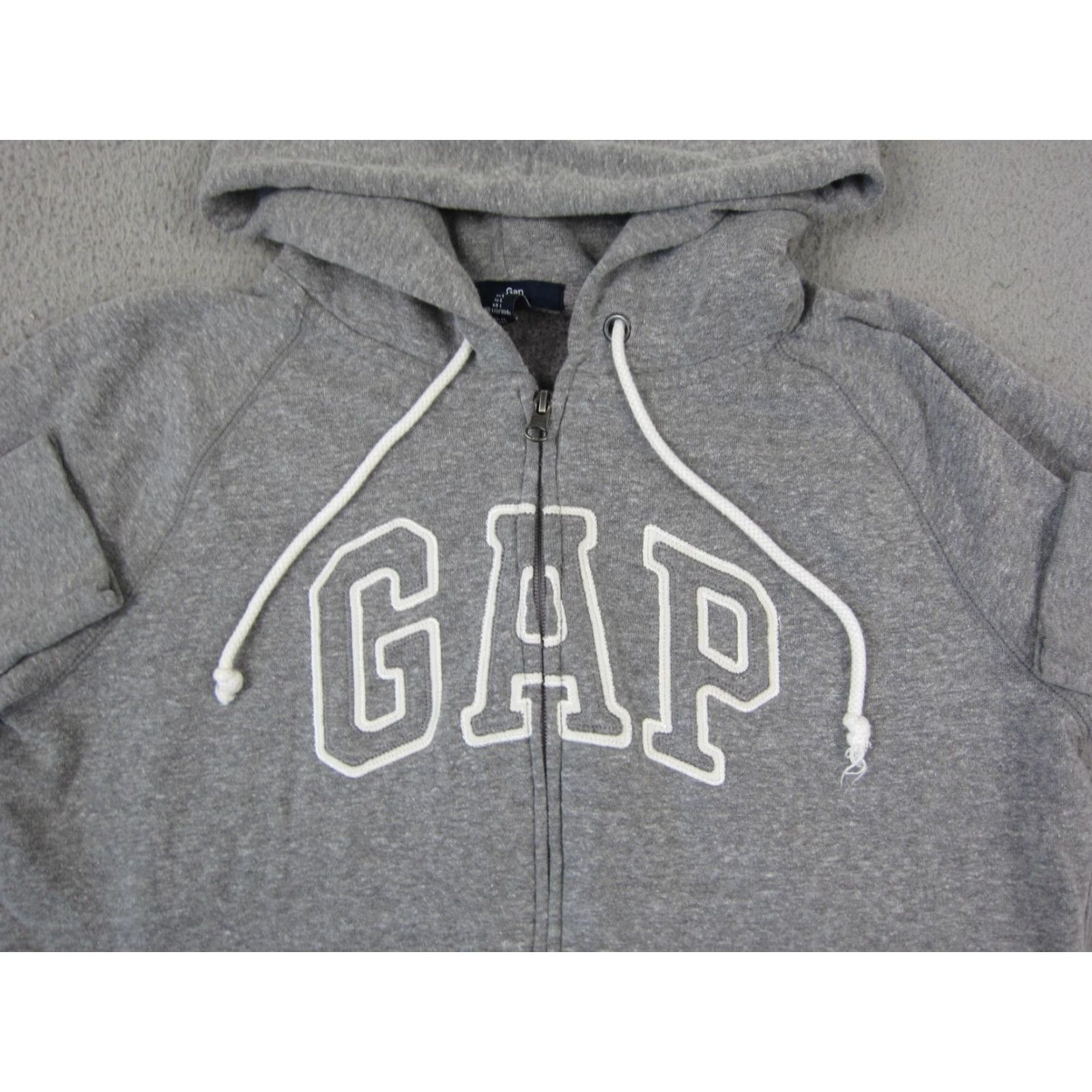 Gap GAP Hoodie Womens L Gray Logo Full Zip Fleece Sweatshirt Size L / US 10 / IT 46 - 2 Thumbnail