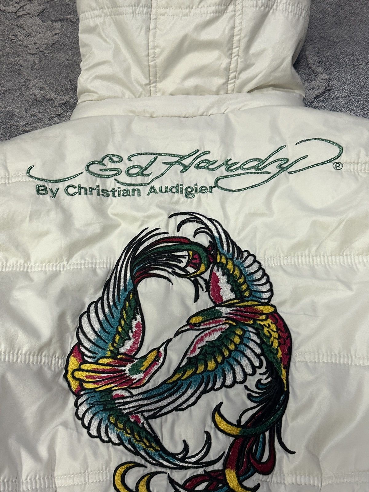Ed Hardy Vintage Ed Hardy Christian Audigier Faux Fur Cropped Jacket Size L / US 10 / IT 46 - 16 Thumbnail