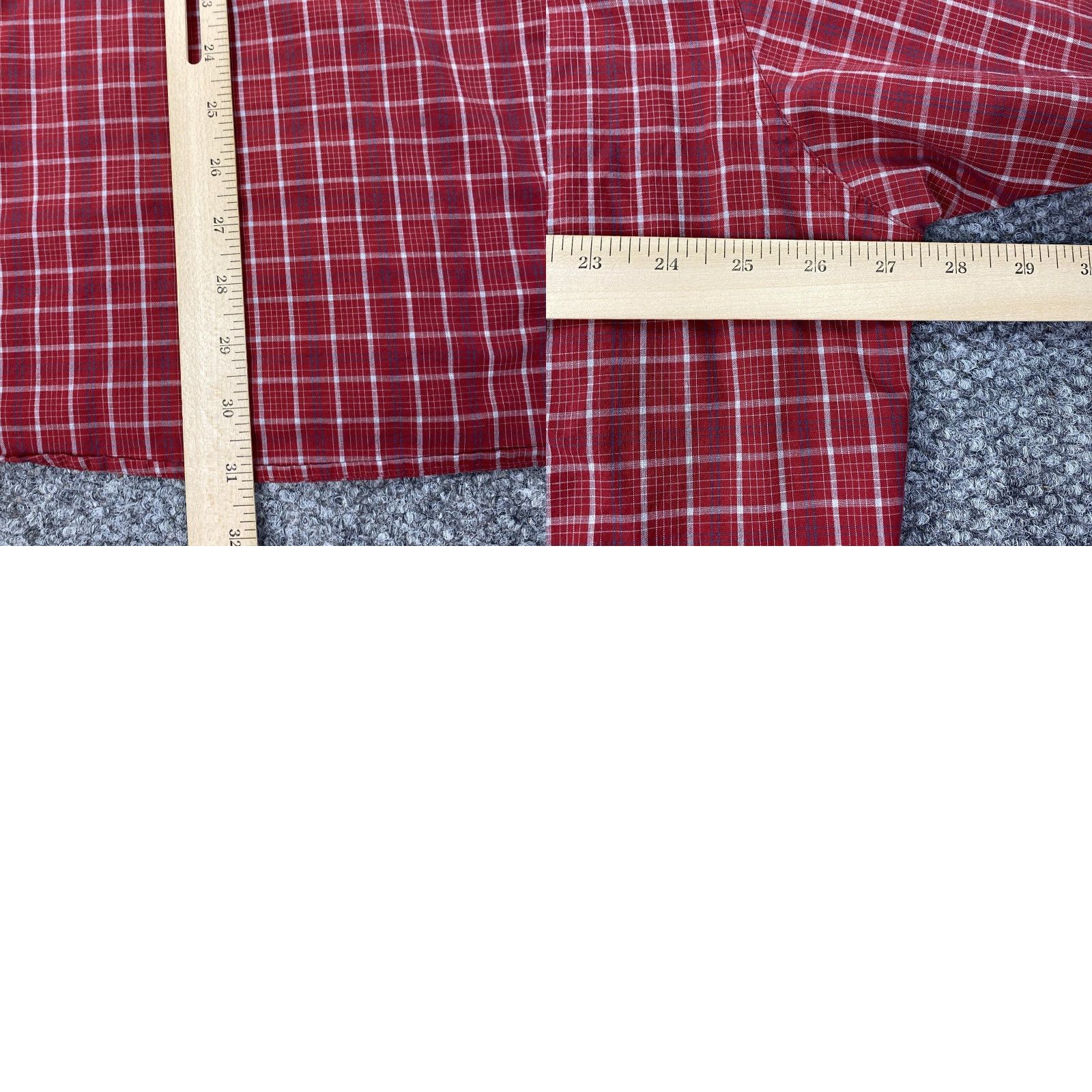 Chaps Chaps Shirt Mens 2XL Red Plaid Button-Down Easy Care Cotton Blend Size US XXL / EU 58 / 5 - 8 Thumbnail