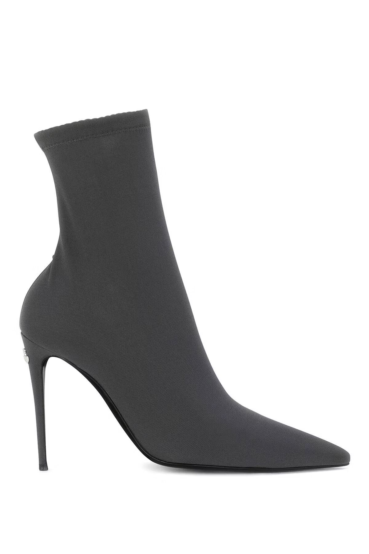 image of Dolce Gabbana O1S22I1N0424 Jersey Ankle Boots In Black, Women's (Size 9)