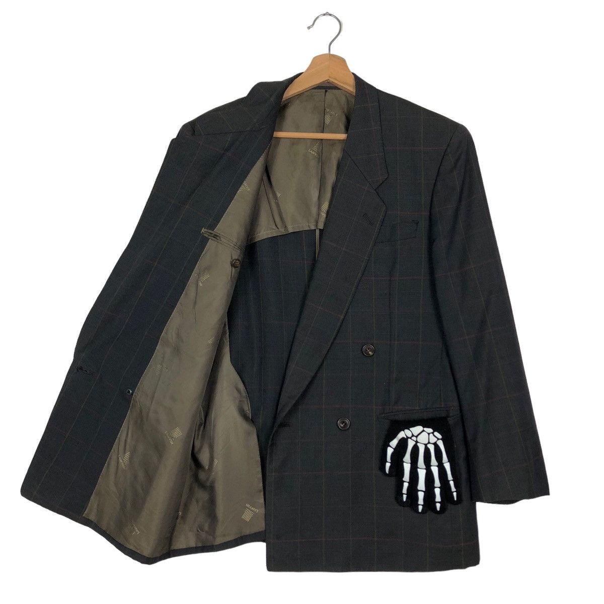 Japanese Brand 🔥Rich Black - Double Breast Coats Jacket Lanvin Paris Size US M / EU 48-50 / 2 - 9 Thumbnail