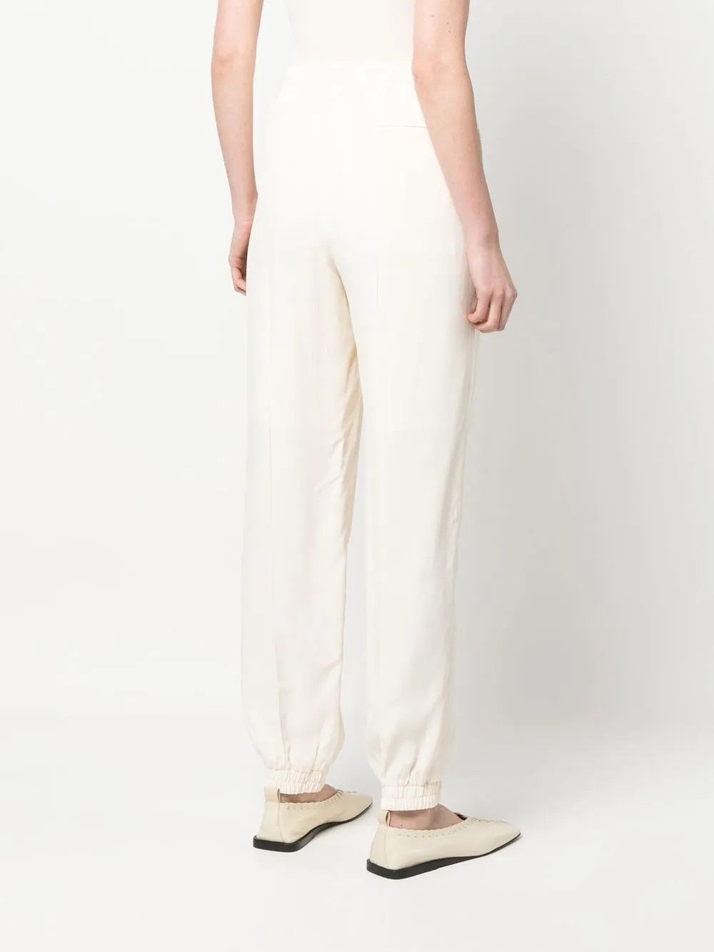 Jil Sander o1y1025 Jogger in White Size 26" / US 2 / IT 38 - 3 Thumbnail