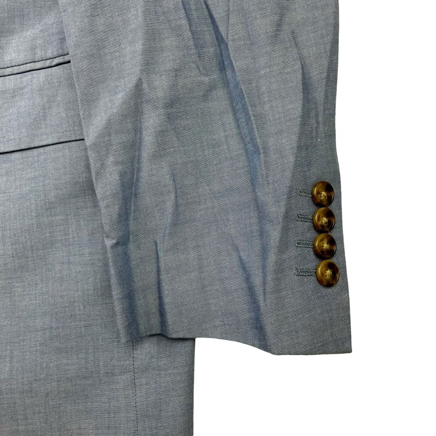 Ralph Lauren Ralph Lauren Men's Blazer 2-Button Chino Cotton Light Blue 46S Navy Notch Lapel Double-Vented Regular Mens Size 46R - 4 Thumbnail