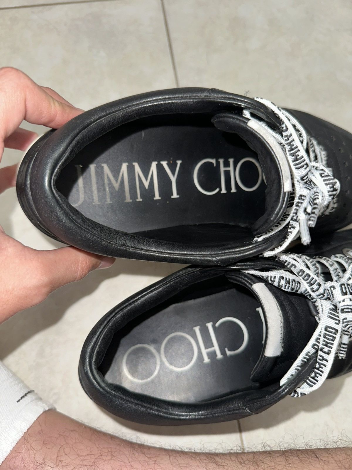Jimmy Choo Jimmy Choo black leather sneakers 42.5 Size US 9.5 / EU 42-43 - 6 Thumbnail