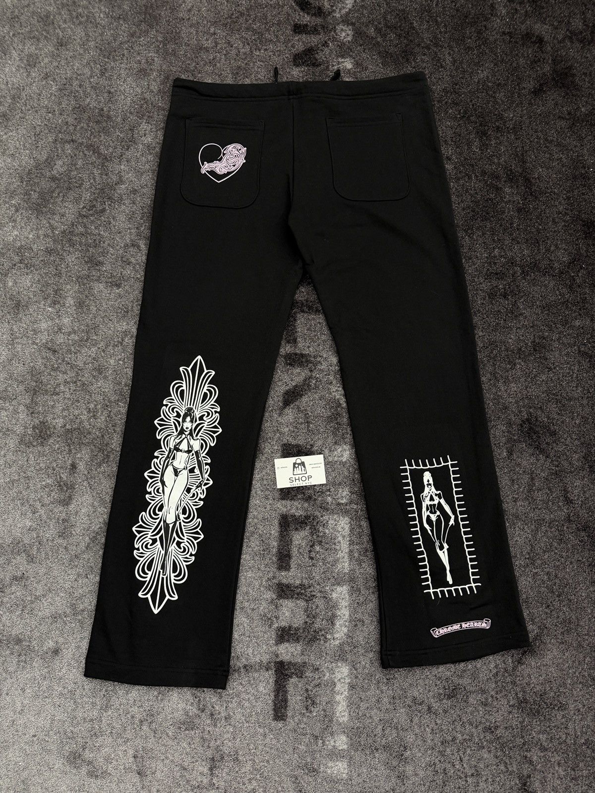 Chrome Hearts BRAND NEW CHROME HEART DEADLY DOLL EXCLUSIVE FLARE SWEATPANT Size US 32 / EU 48 - 2 Thumbnail