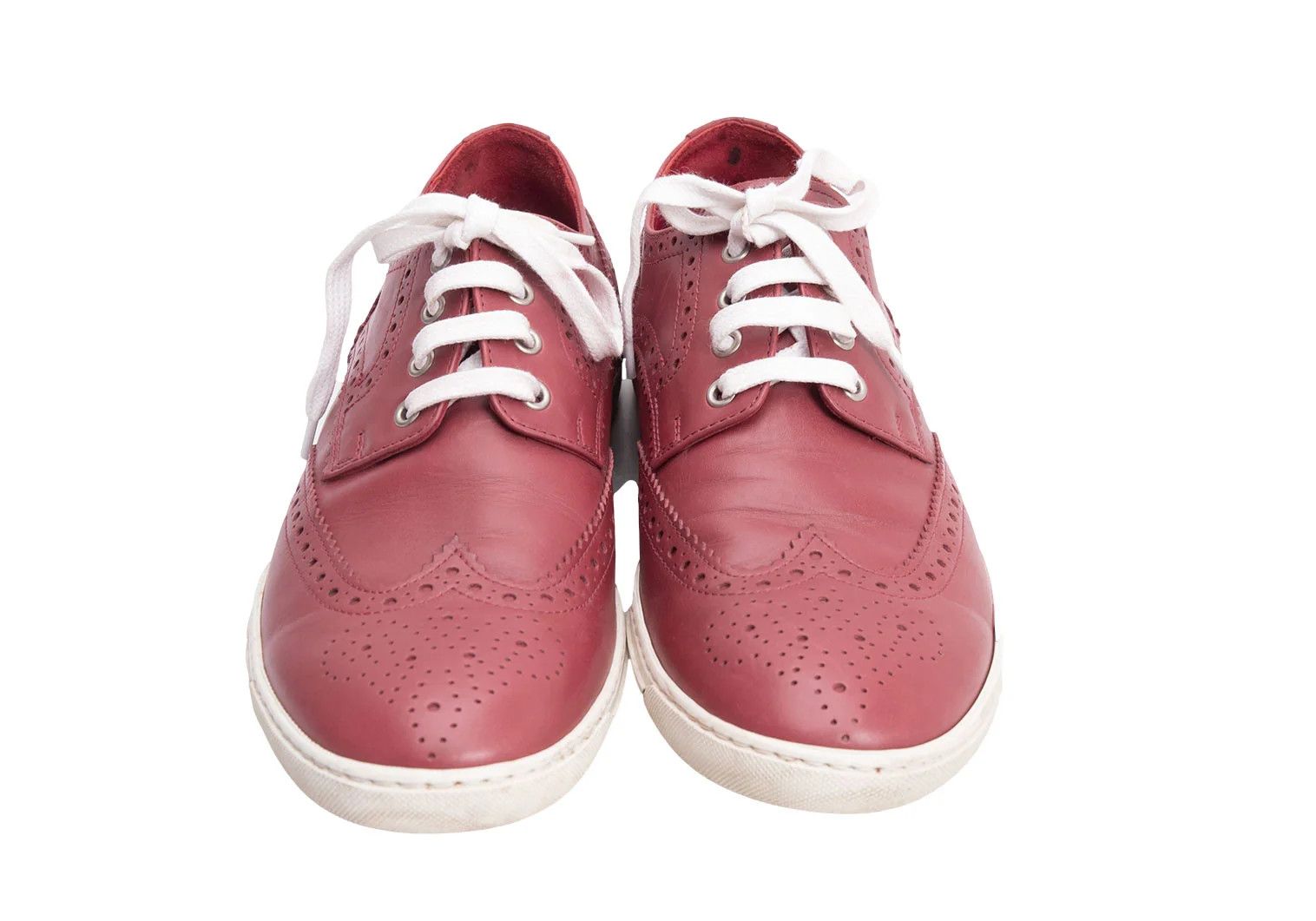 Junya Watanabe Red Wingtip Leather Shoes Size 26cm in Good Condition Size US 8 / EU 41 - 2 Thumbnail